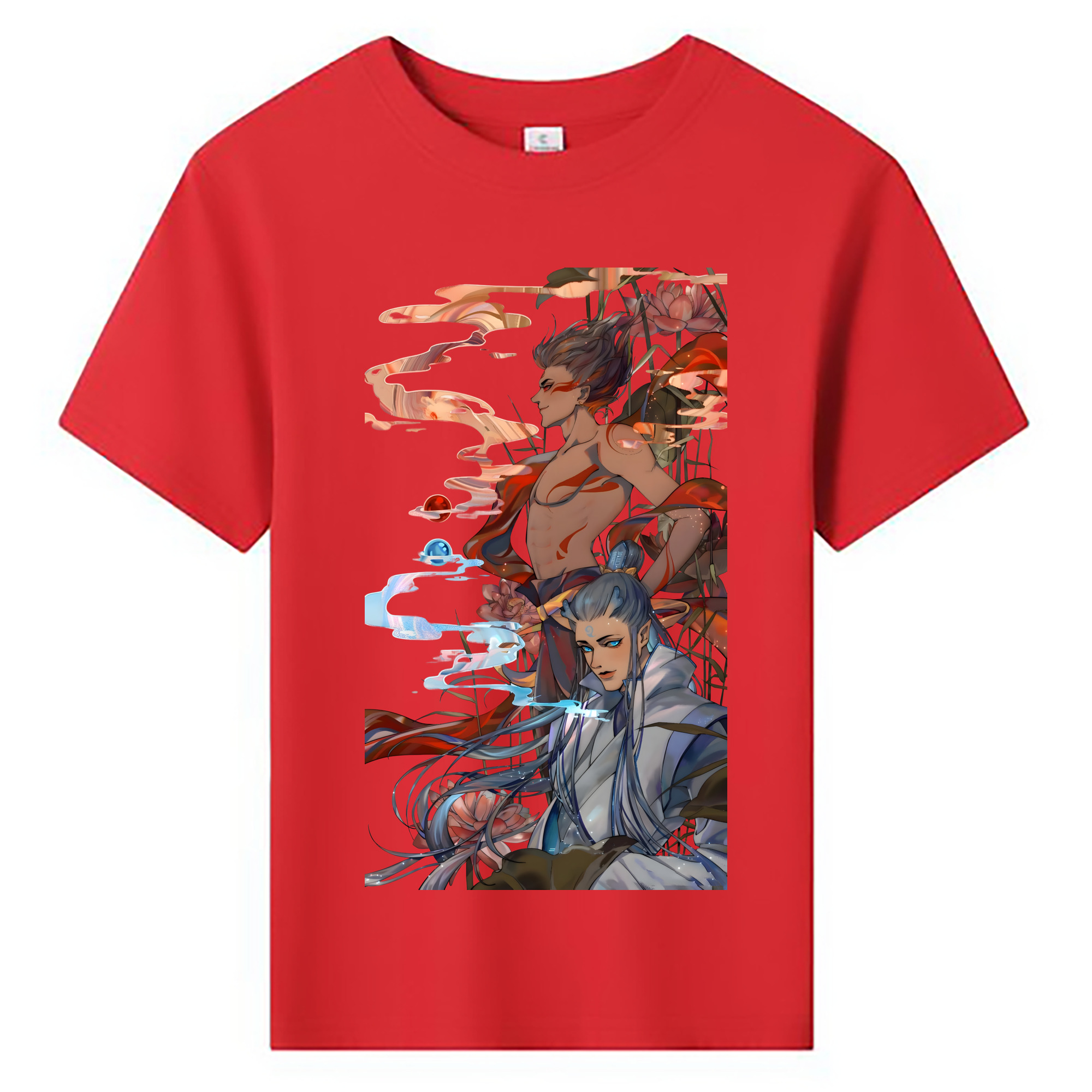 （画像用） Ne Zha 2 ナタ 魔童の大暴れ 綿100％キッズTシャツ（フロントプリント）