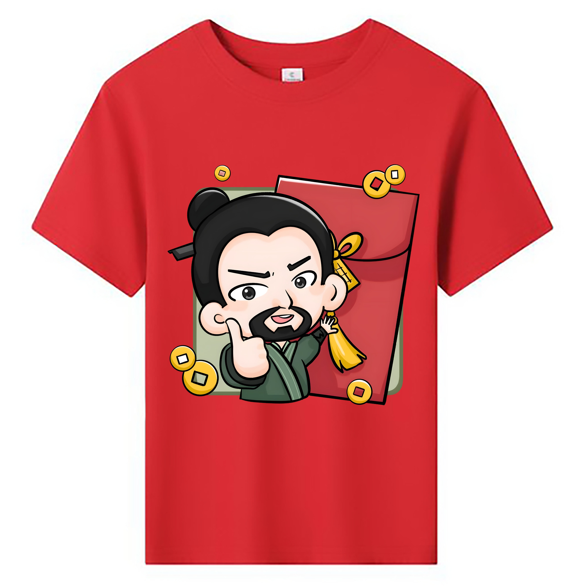 （画像用） Ne Zha 2 ナタ 魔童の大暴れ 綿100％キッズTシャツ（フロントプリント）
