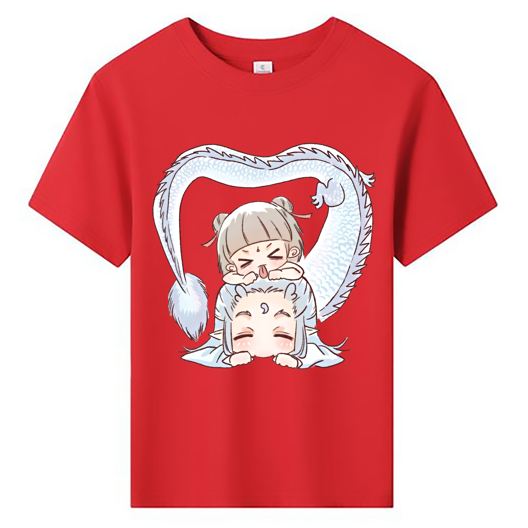 （画像用） Ne Zha 2 ナタ 魔童の大暴れ 綿100％キッズTシャツ（フロントプリント）