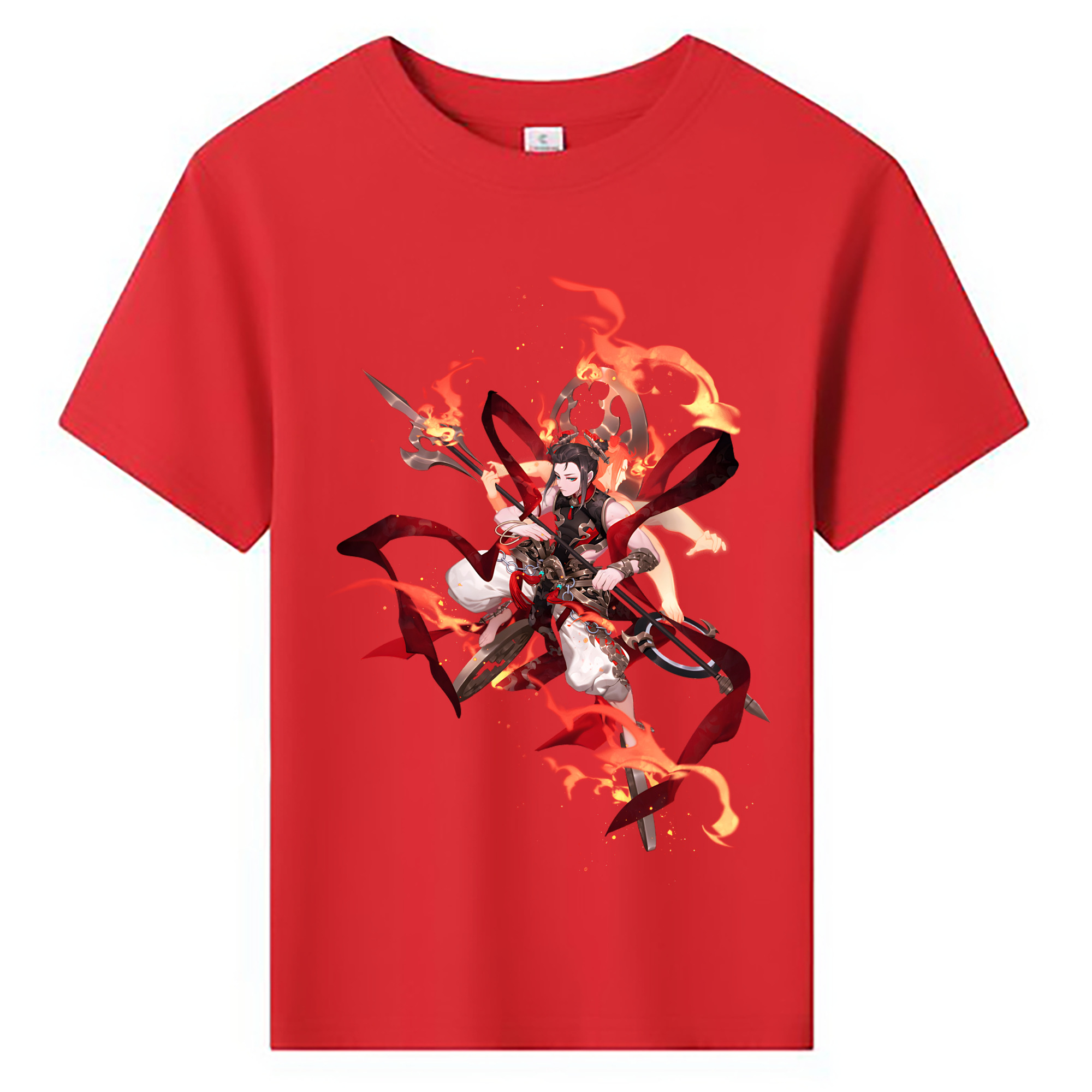 （画像用） Ne Zha 2 ナタ 魔童の大暴れ 綿100％キッズTシャツ（フロントプリント）