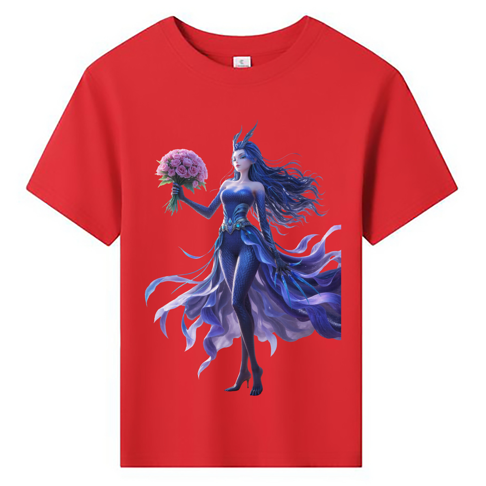 （画像用） Ne Zha 2 ナタ 魔童の大暴れ 綿100％キッズTシャツ（フロントプリント）