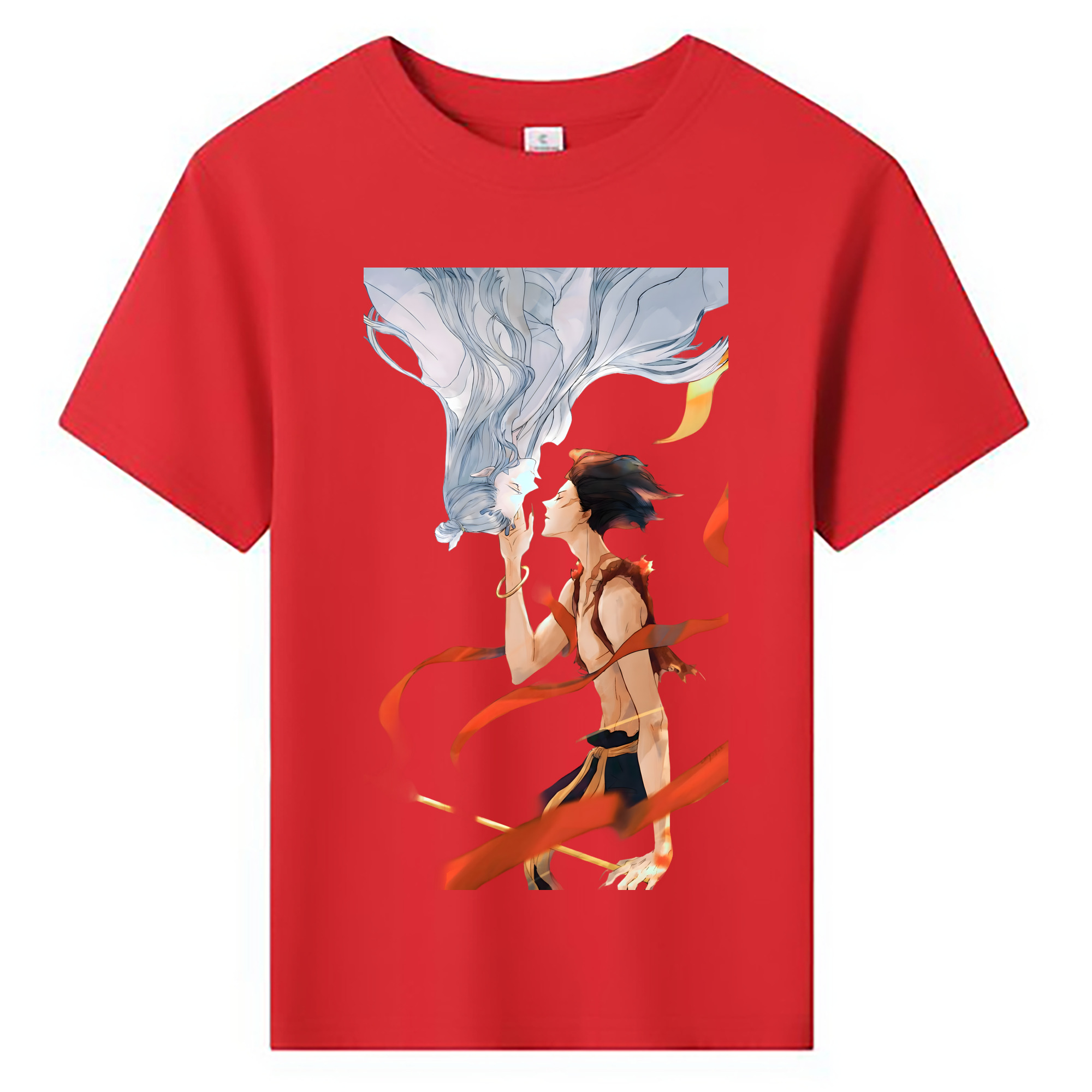 （画像用） Ne Zha 2 ナタ 魔童の大暴れ 綿100％キッズTシャツ（フロントプリント）
