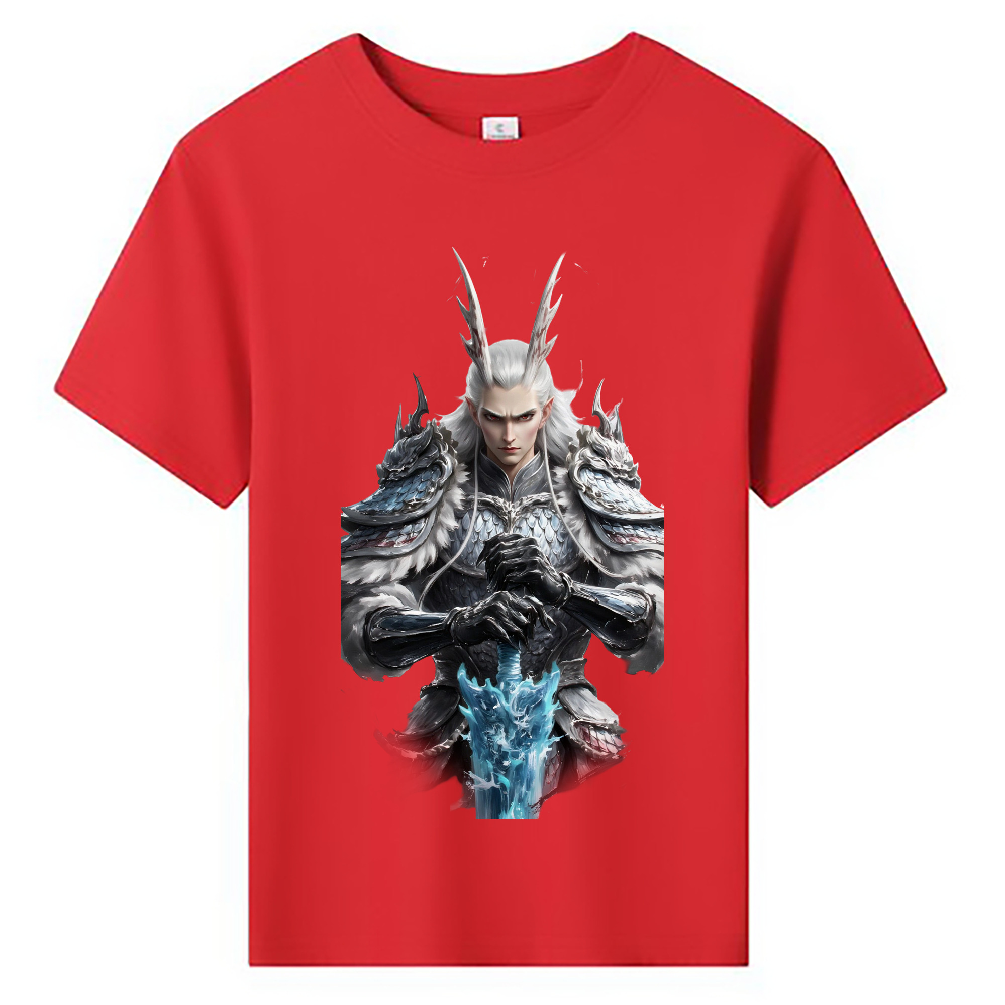 （画像用） Ne Zha 2 ナタ 魔童の大暴れ 綿100％キッズTシャツ（フロントプリント）