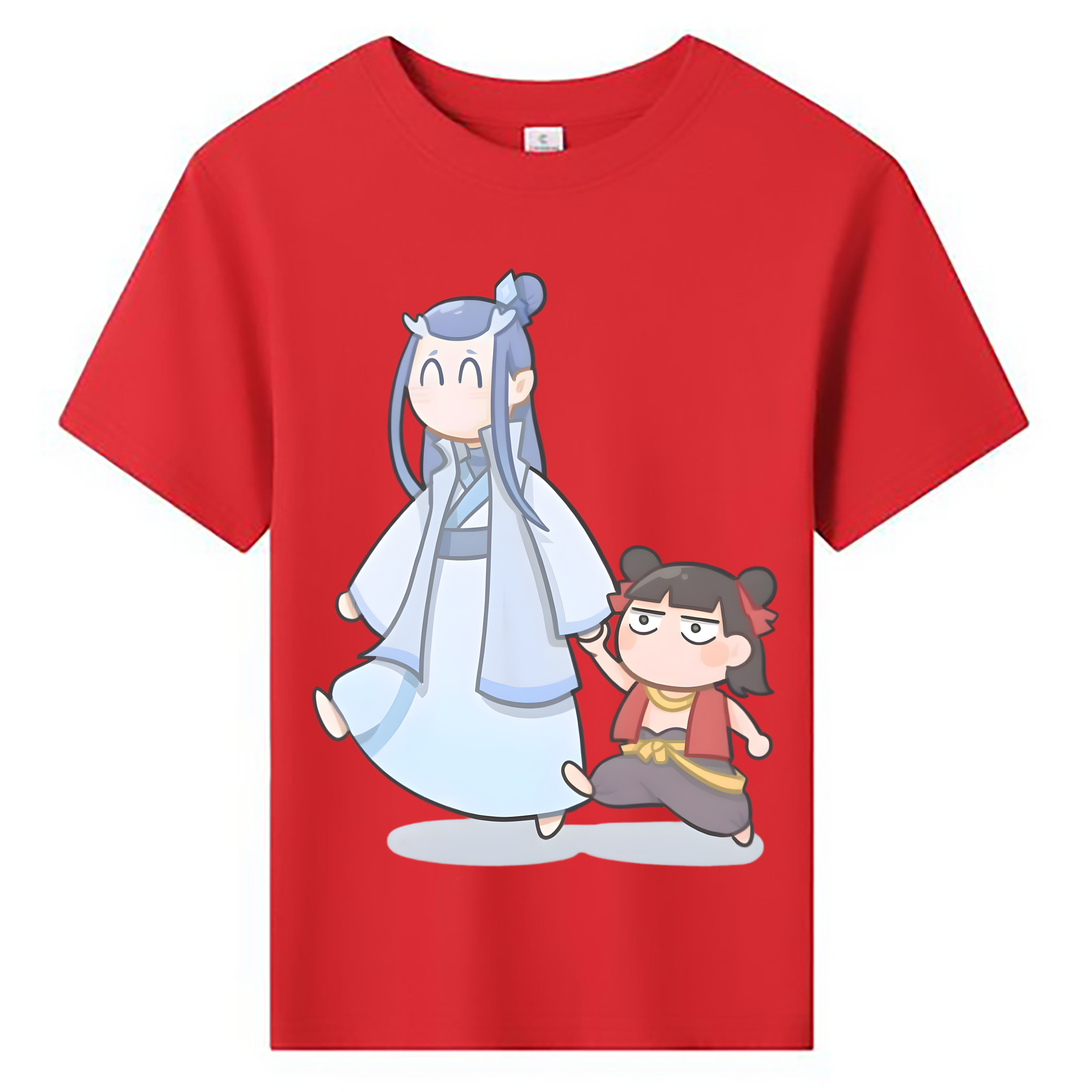 （画像用） Ne Zha 2 ナタ 魔童の大暴れ 綿100％キッズTシャツ（フロントプリント）
