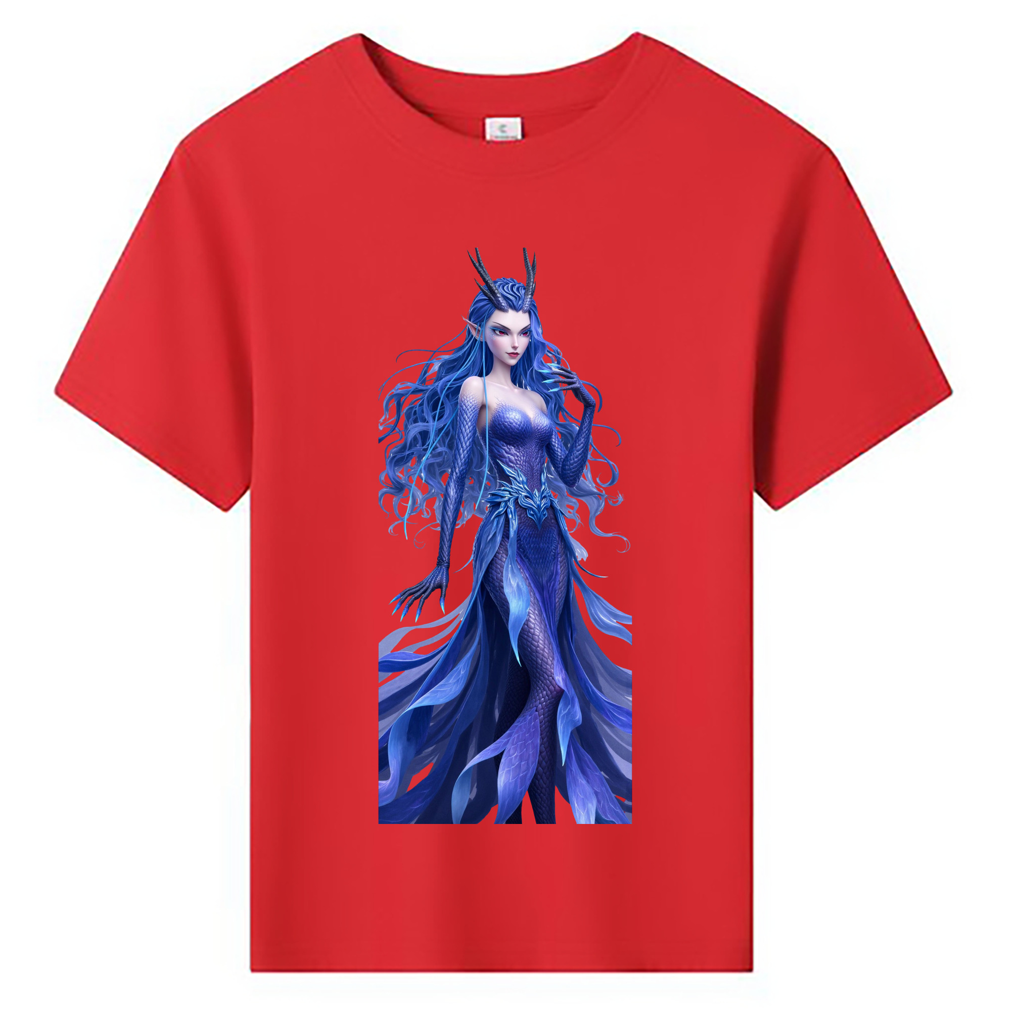 （画像用） Ne Zha 2 ナタ 魔童の大暴れ 綿100％キッズTシャツ（フロントプリント）