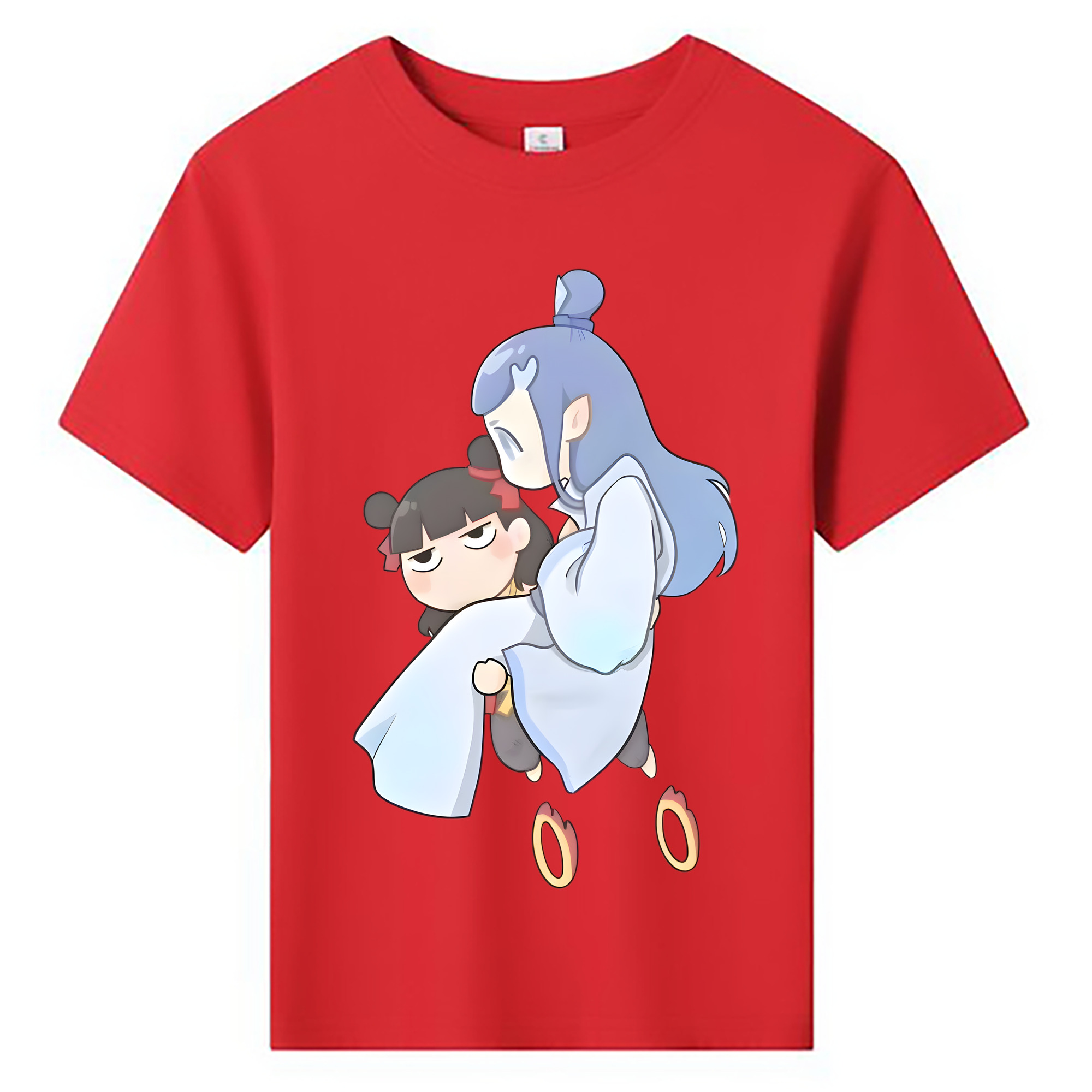 （画像用） Ne Zha 2 ナタ 魔童の大暴れ 綿100％キッズTシャツ（フロントプリント）