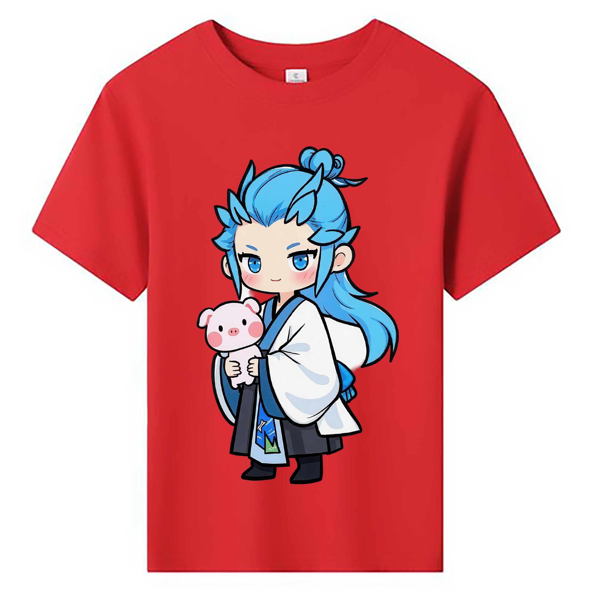 （画像用） Ne Zha 2 ナタ 魔童の大暴れ 綿100％キッズTシャツ（フロントプリント）
