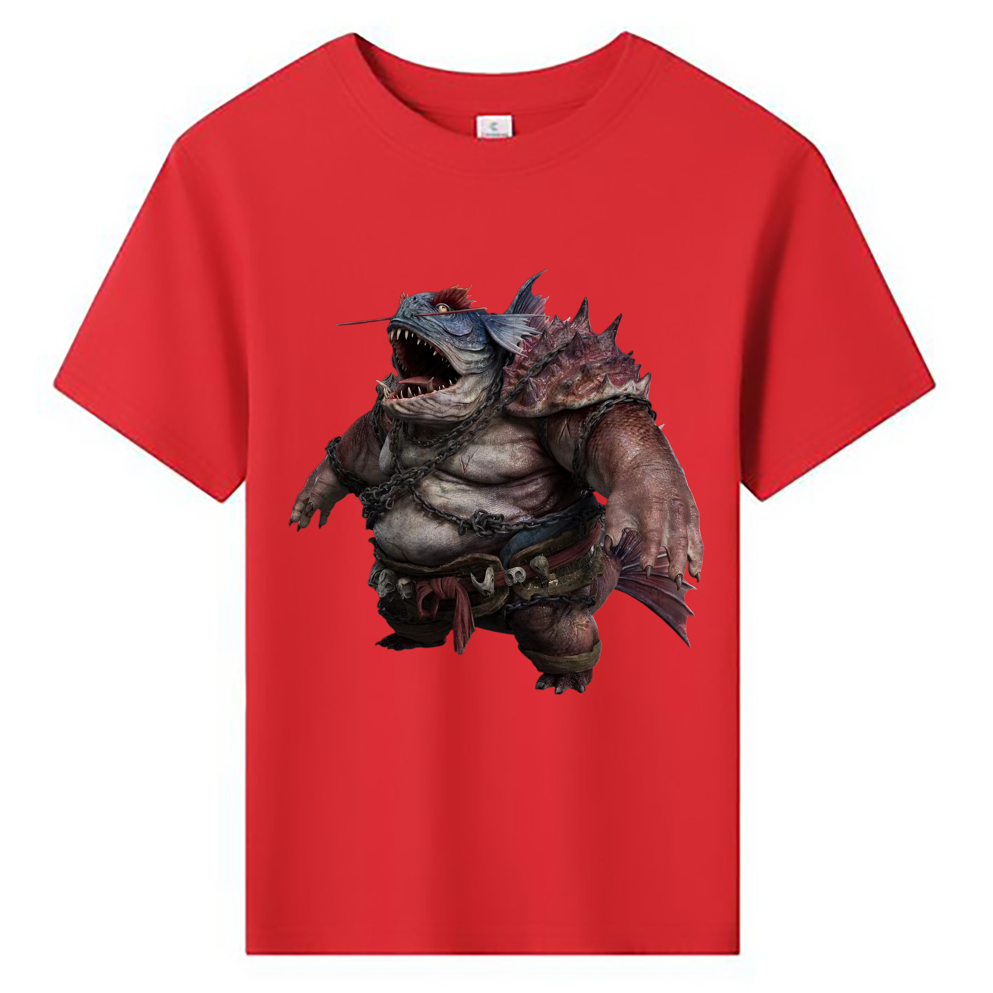 （画像用） Ne Zha 2 ナタ 魔童の大暴れ 綿100％キッズTシャツ（フロントプリント）