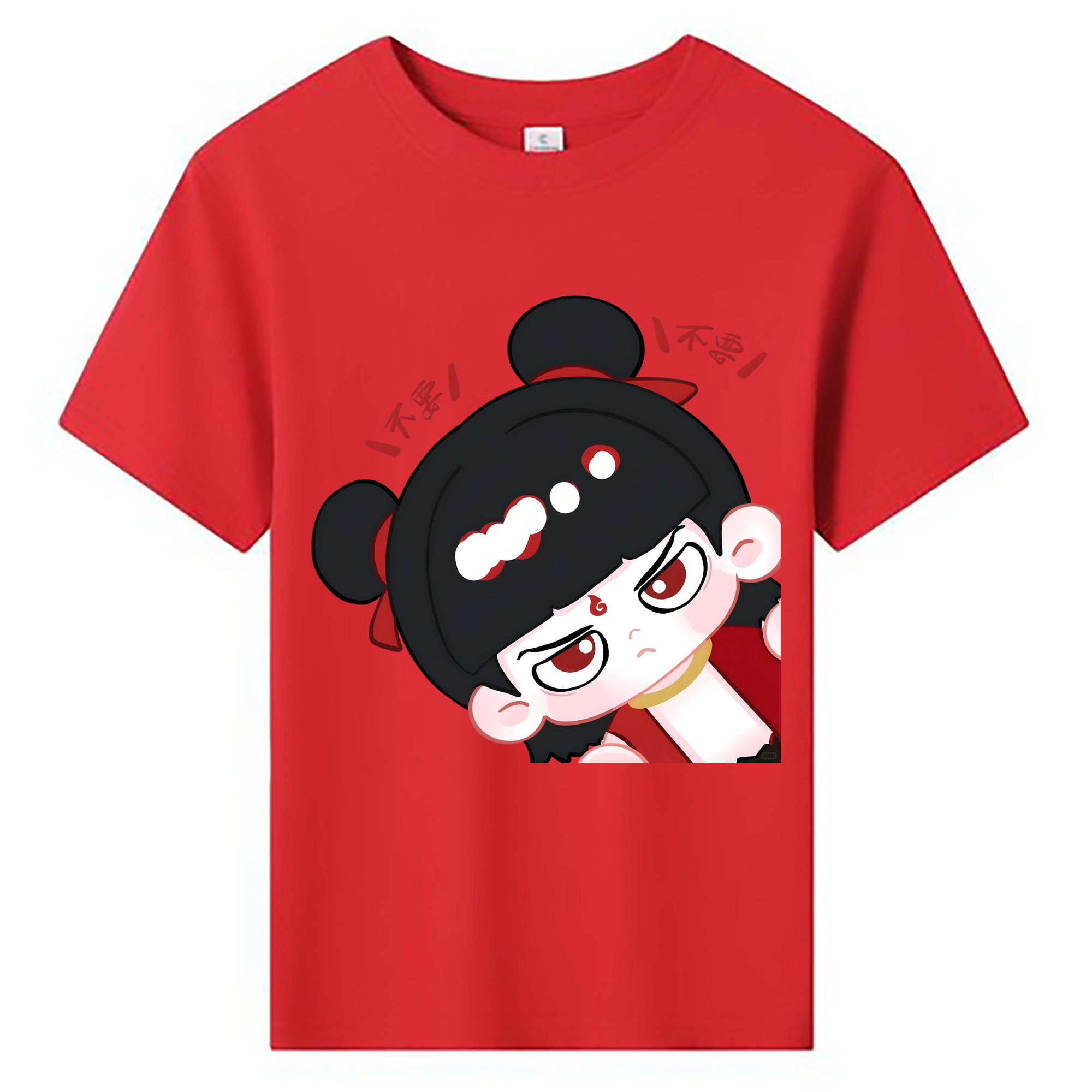 （画像用） Ne Zha 2 ナタ 魔童の大暴れ 綿100％キッズTシャツ（フロントプリント）