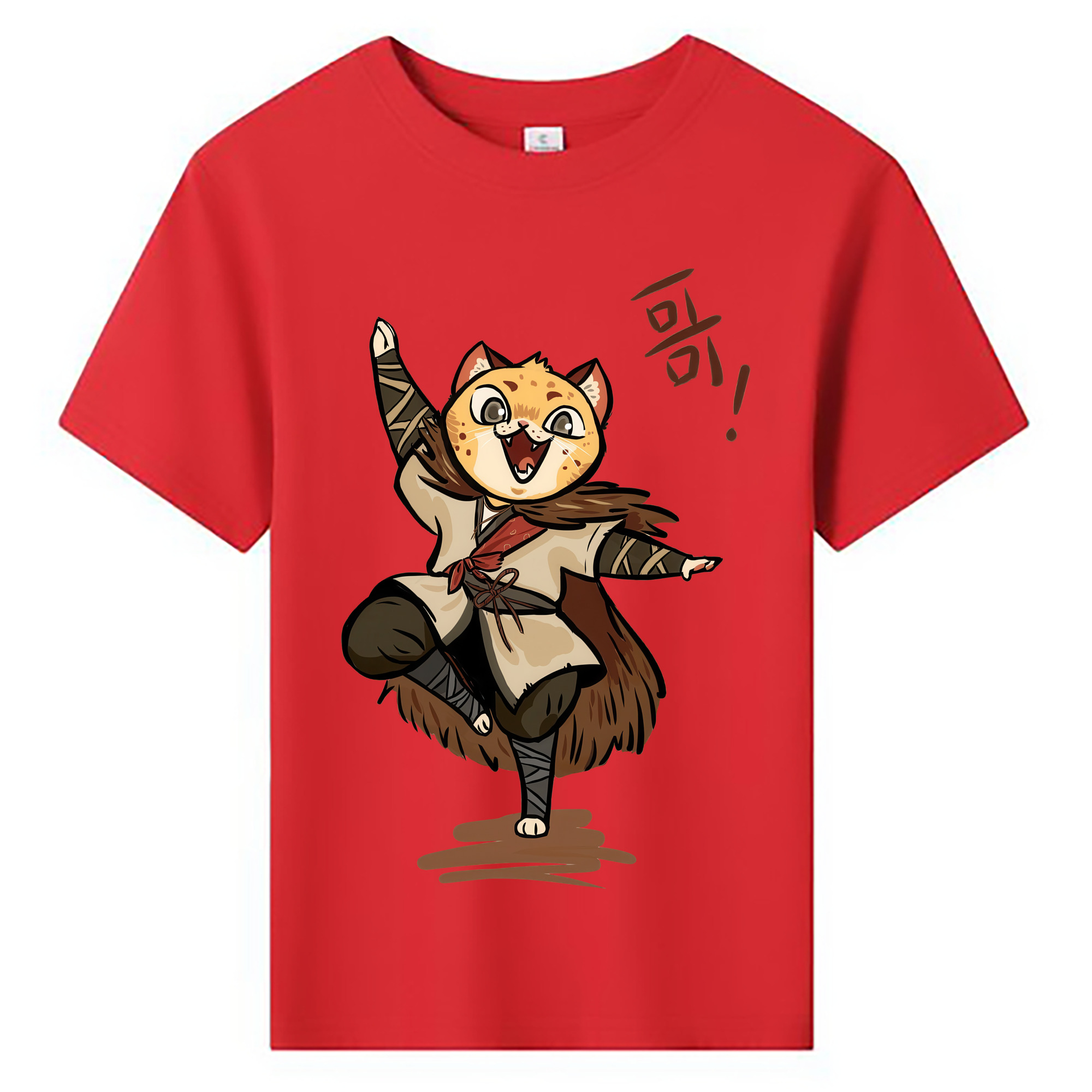 （画像用） Ne Zha 2 ナタ 魔童の大暴れ 綿100％キッズTシャツ（フロントプリント）
