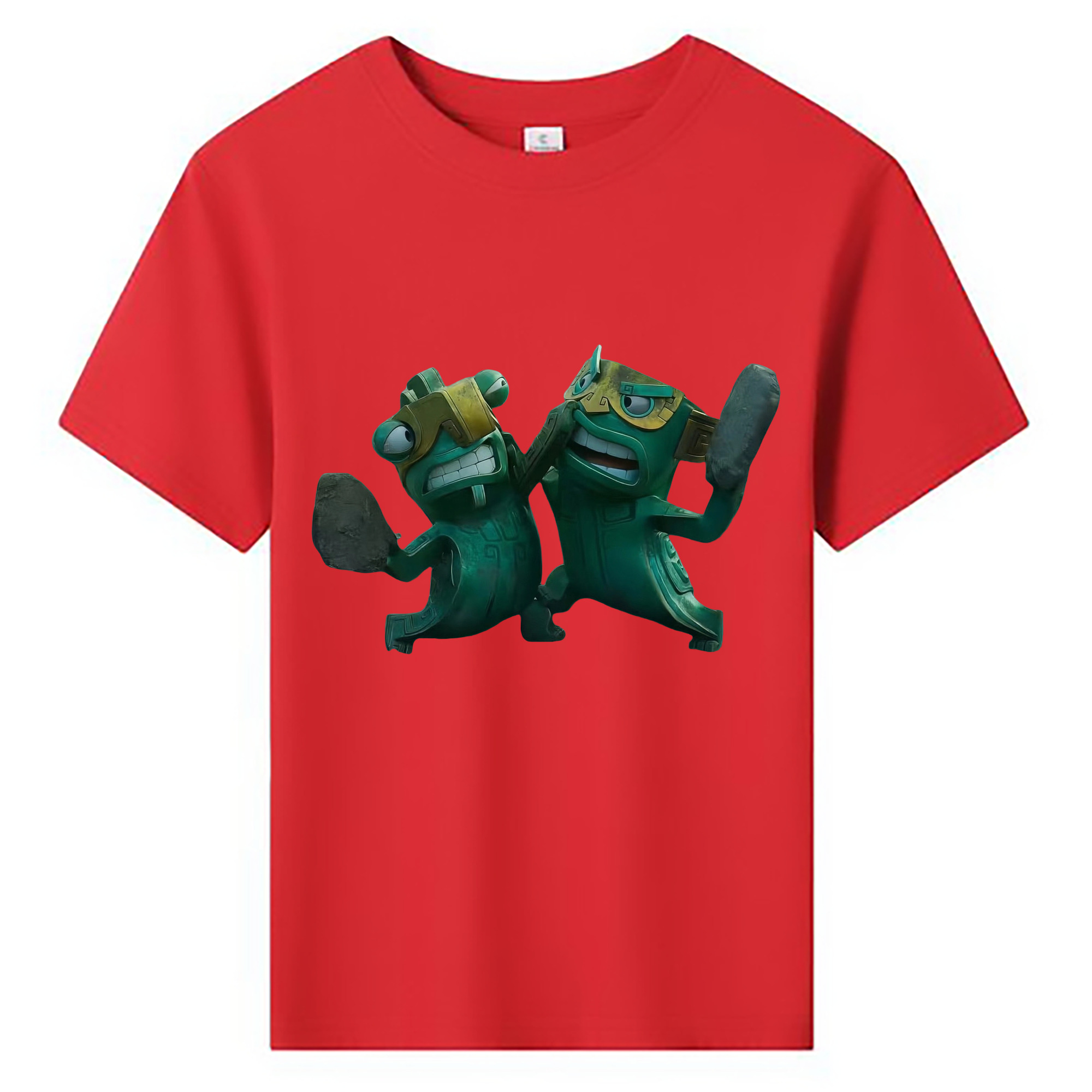 （画像用） Ne Zha 2 ナタ 魔童の大暴れ 綿100％キッズTシャツ（フロントプリント）