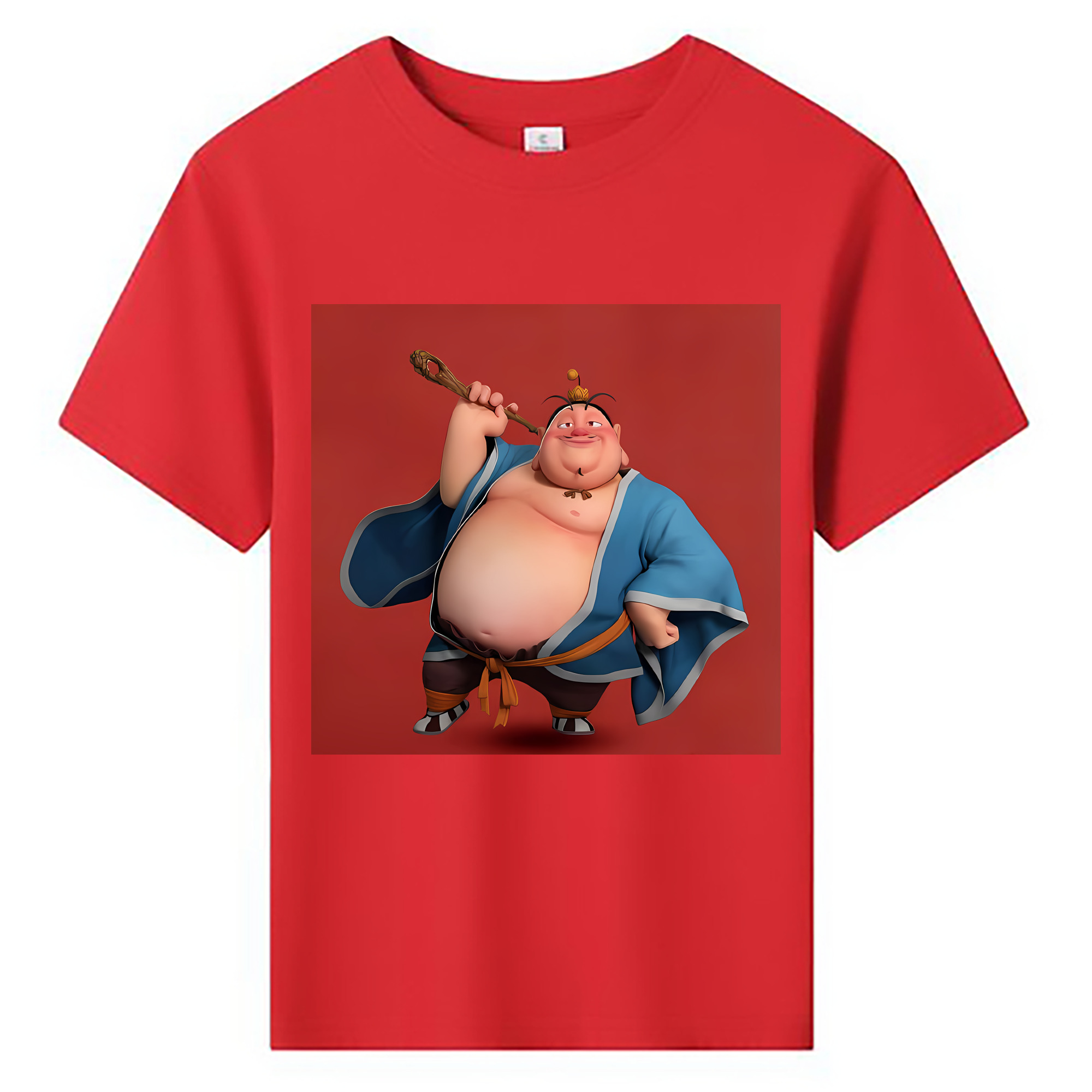 （画像用） Ne Zha 2 ナタ 魔童の大暴れ 綿100％キッズTシャツ（フロントプリント）