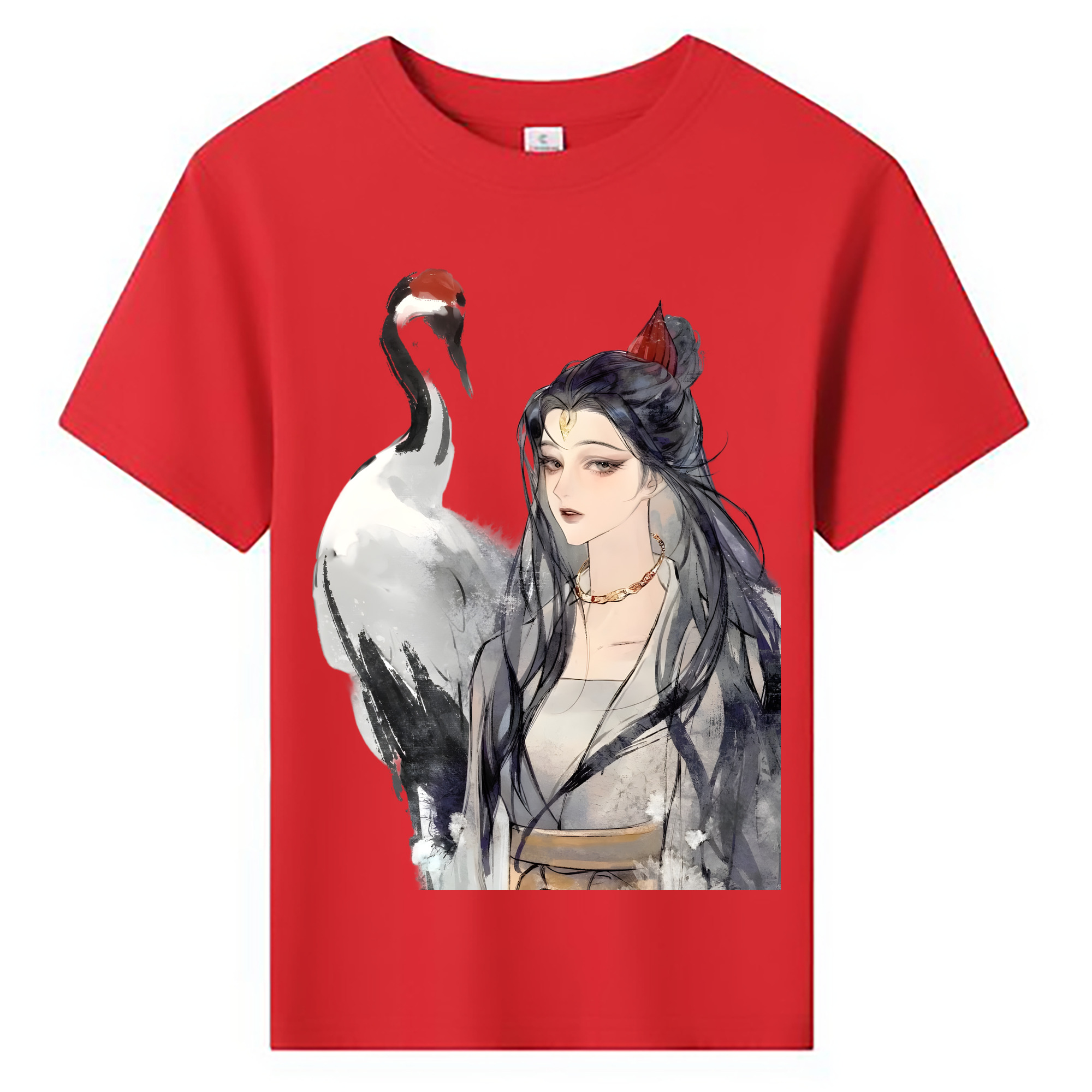（画像用） Ne Zha 2 ナタ 魔童の大暴れ 綿100％キッズTシャツ（フロントプリント）