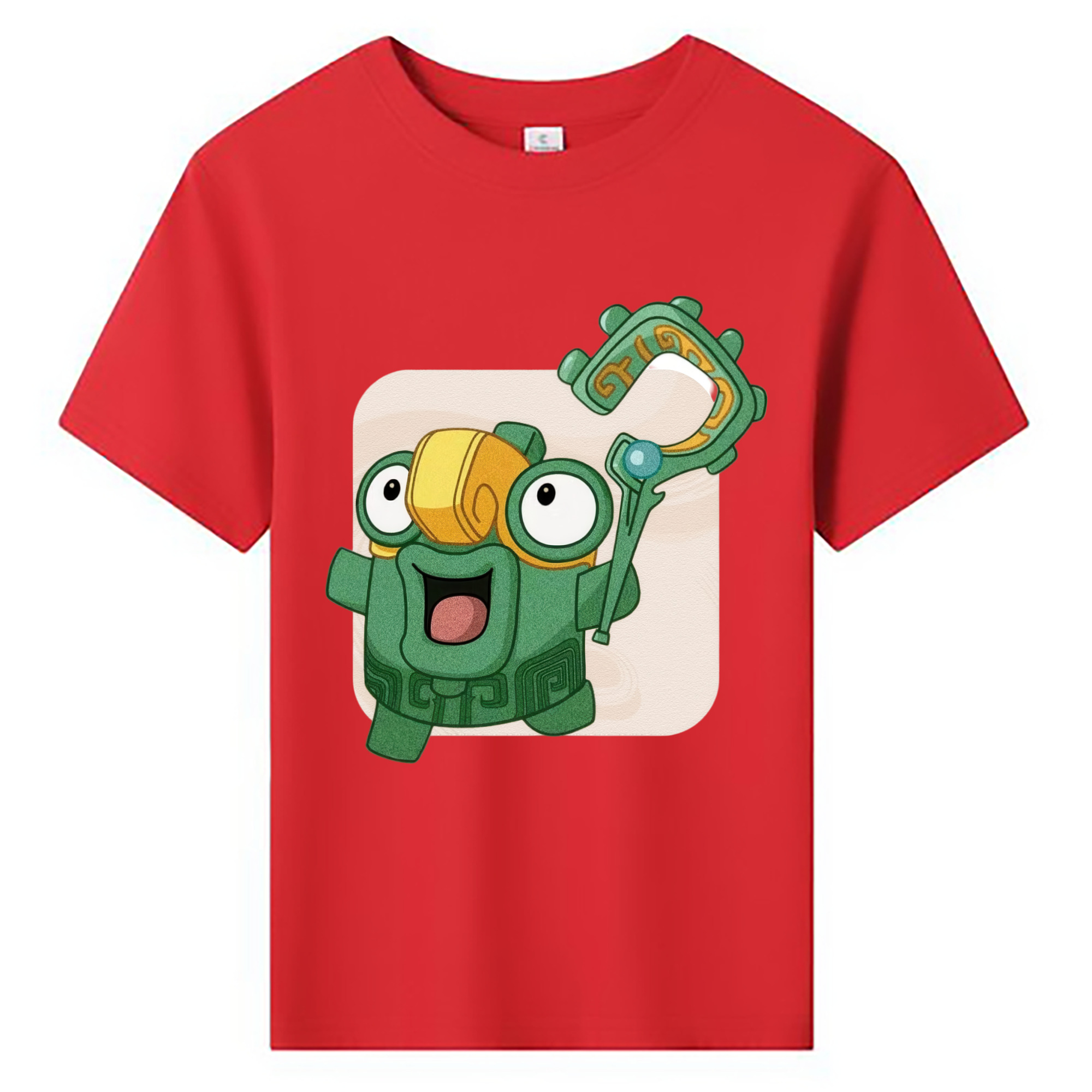 （画像用） Ne Zha 2 ナタ 魔童の大暴れ 綿100％キッズTシャツ（フロントプリント）