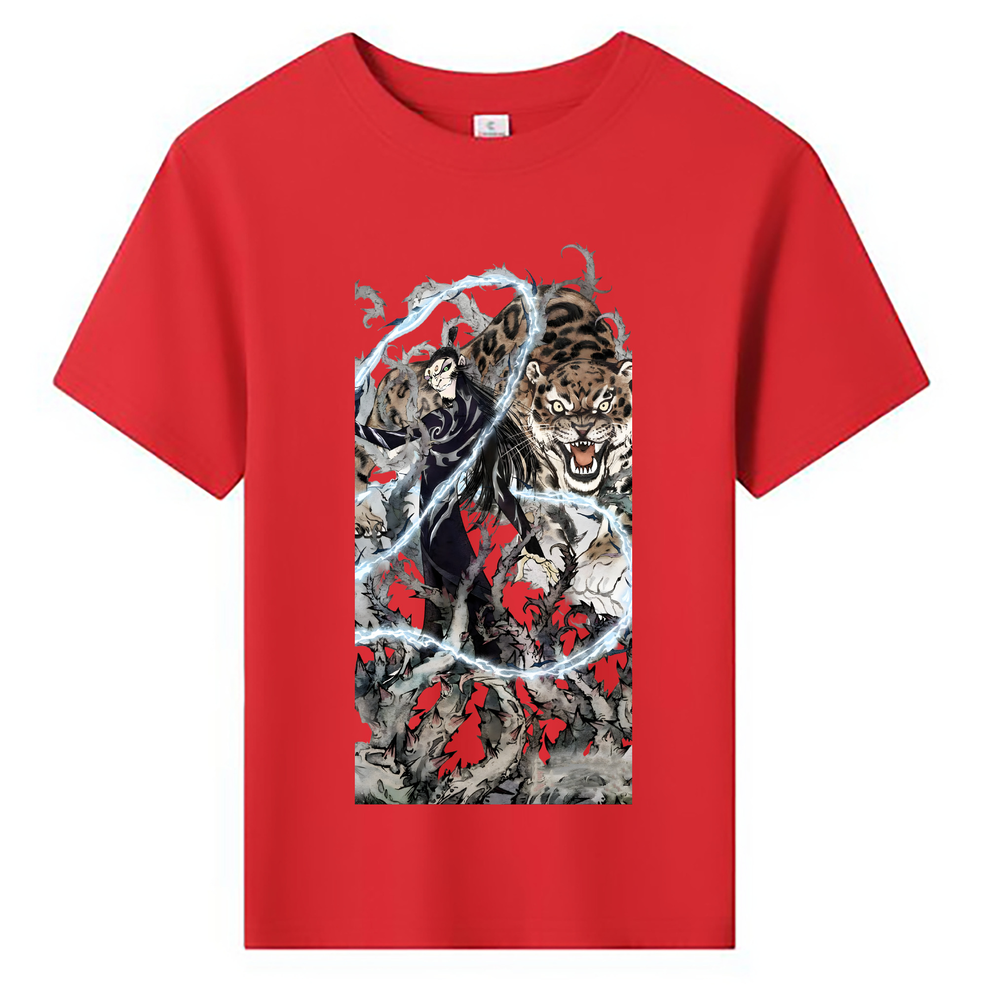 （画像用） Ne Zha 2 ナタ 魔童の大暴れ 綿100％キッズTシャツ（フロントプリント）