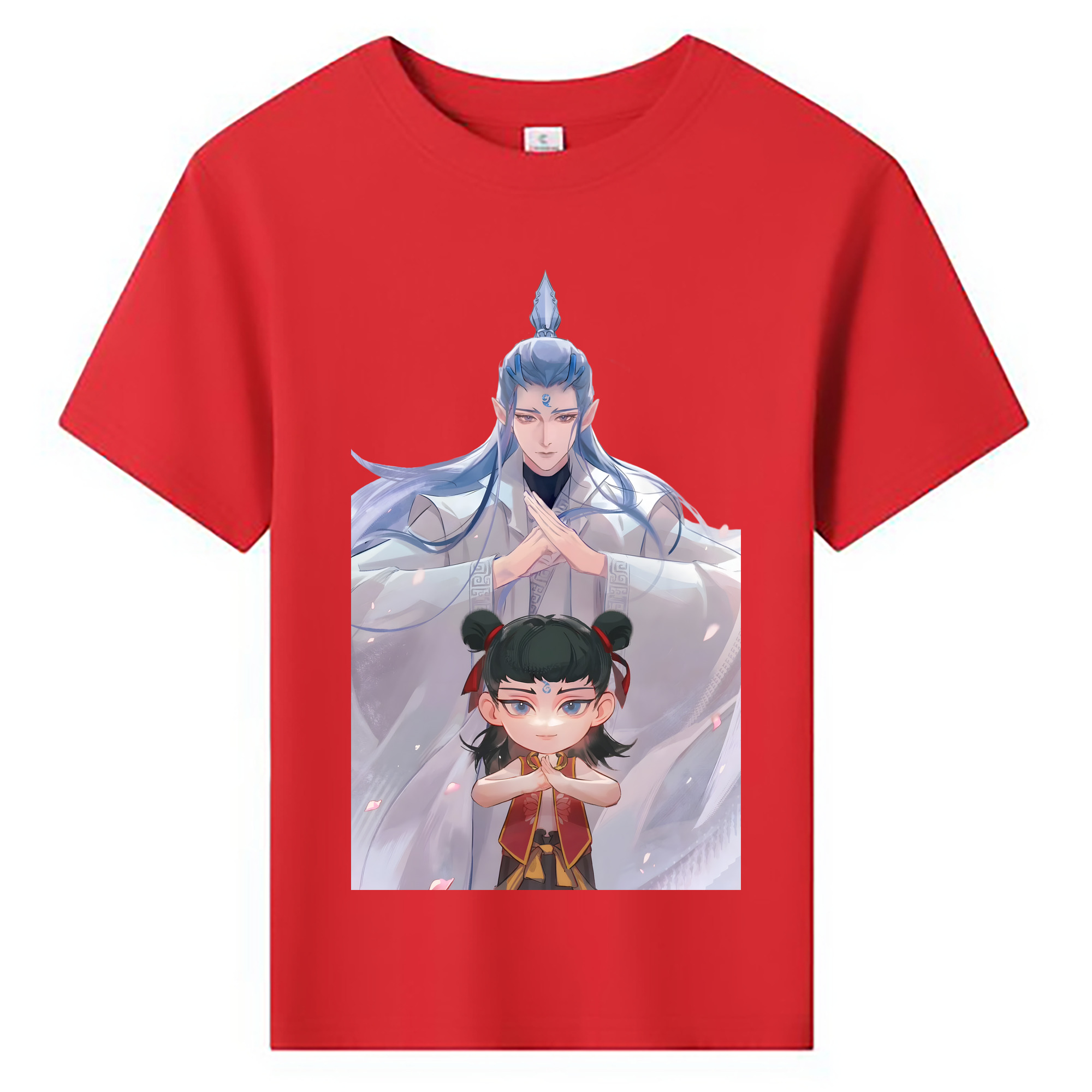 （画像用） Ne Zha 2 ナタ 魔童の大暴れ 綿100％キッズTシャツ（フロントプリント）
