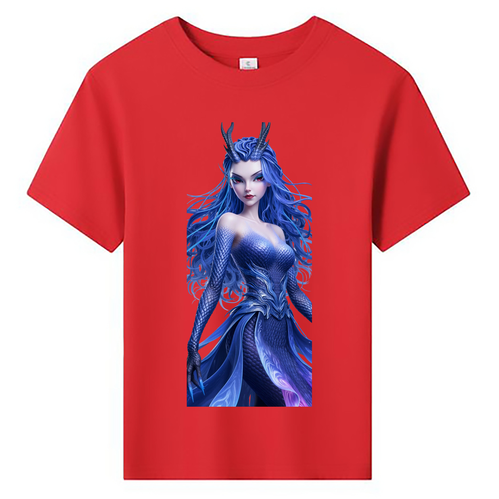 （画像用） Ne Zha 2 ナタ 魔童の大暴れ 綿100％キッズTシャツ（フロントプリント）