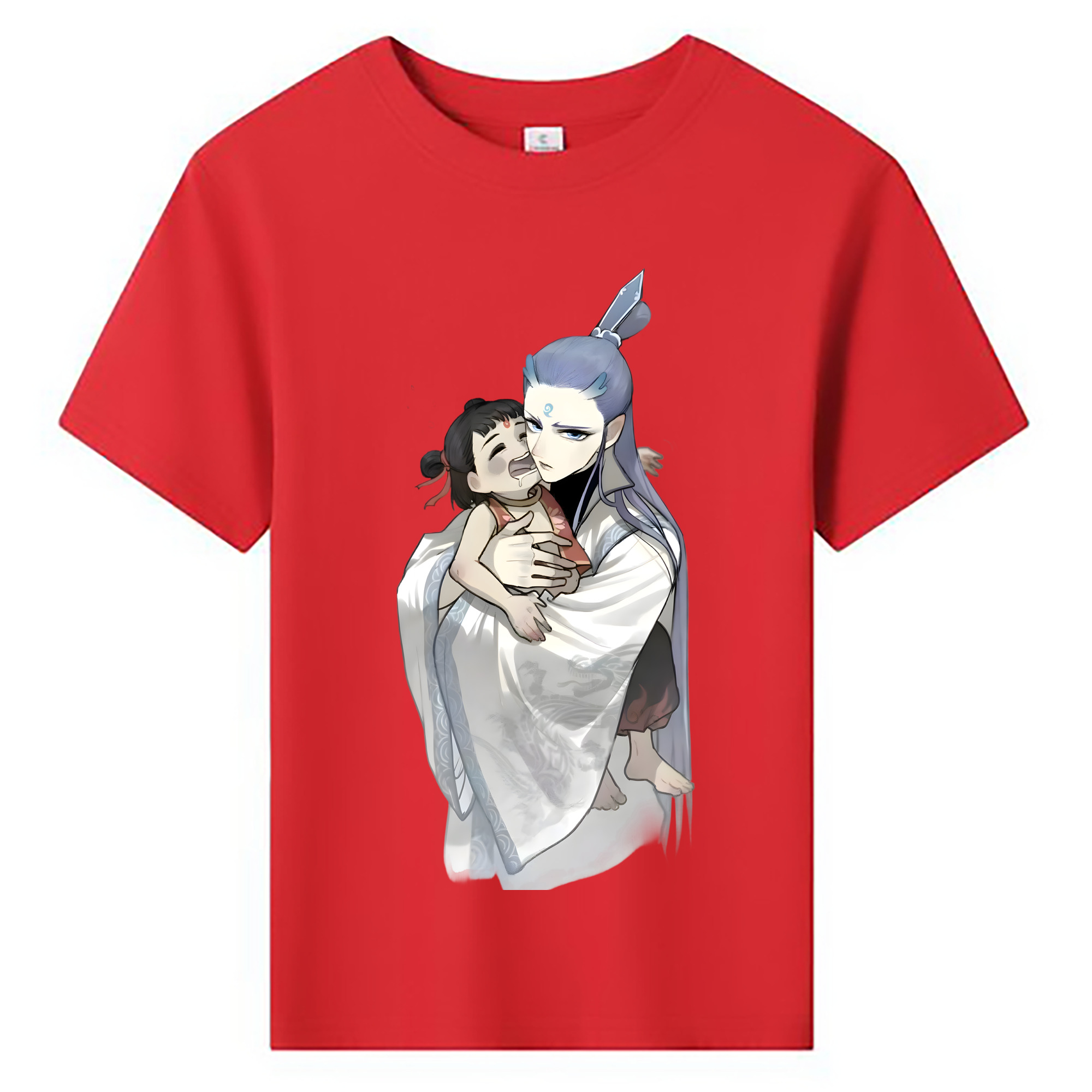 （画像用） Ne Zha 2 ナタ 魔童の大暴れ 綿100％キッズTシャツ（フロントプリント）