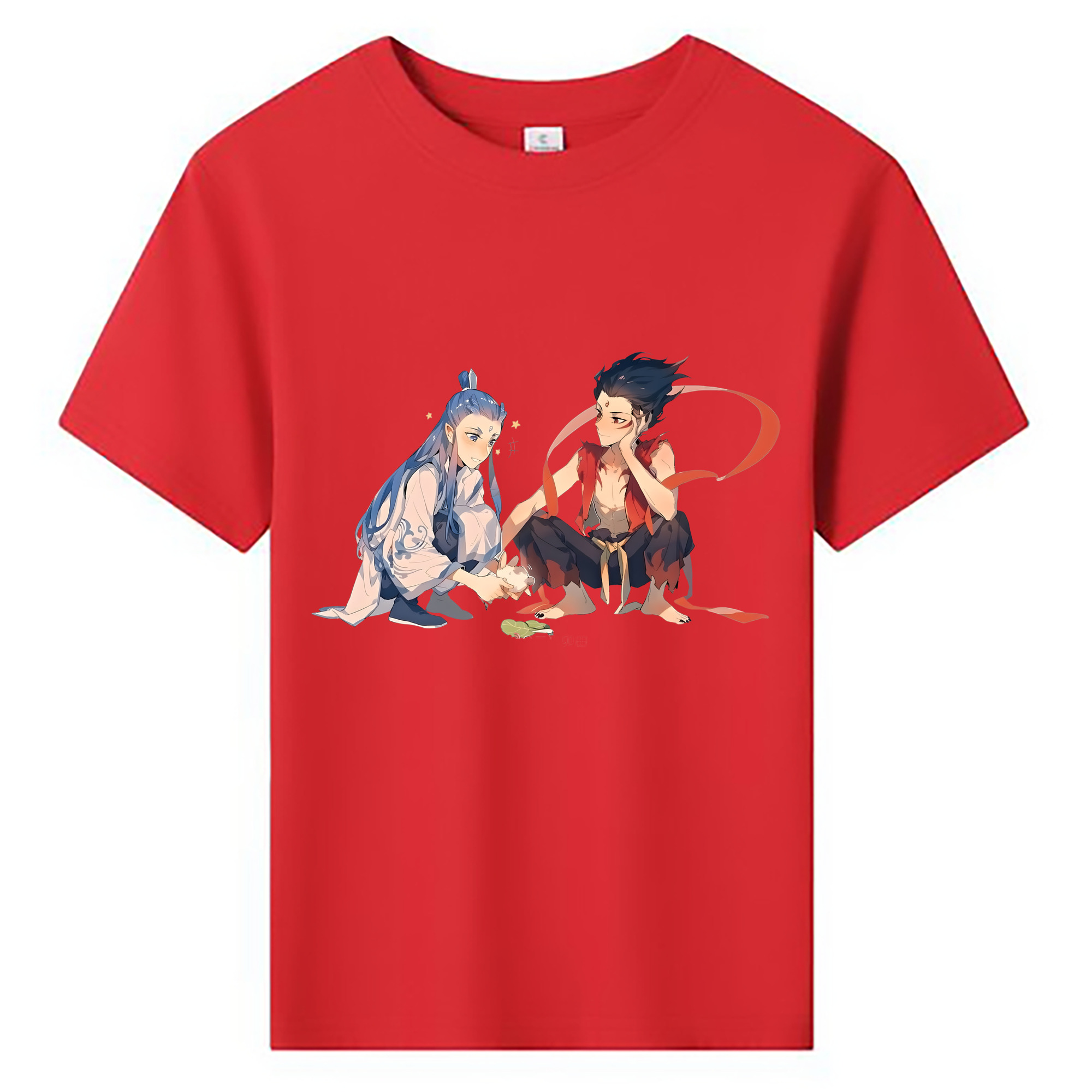 （画像用） Ne Zha 2 ナタ 魔童の大暴れ 綿100％キッズTシャツ（フロントプリント）