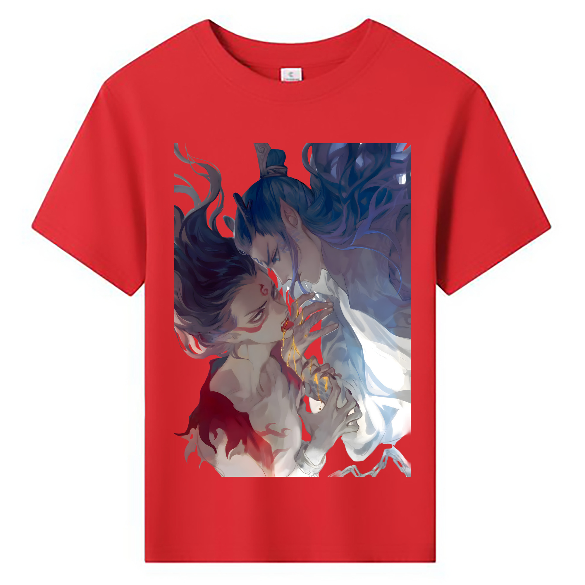 （画像用） Ne Zha 2 ナタ 魔童の大暴れ 綿100％キッズTシャツ（フロントプリント）