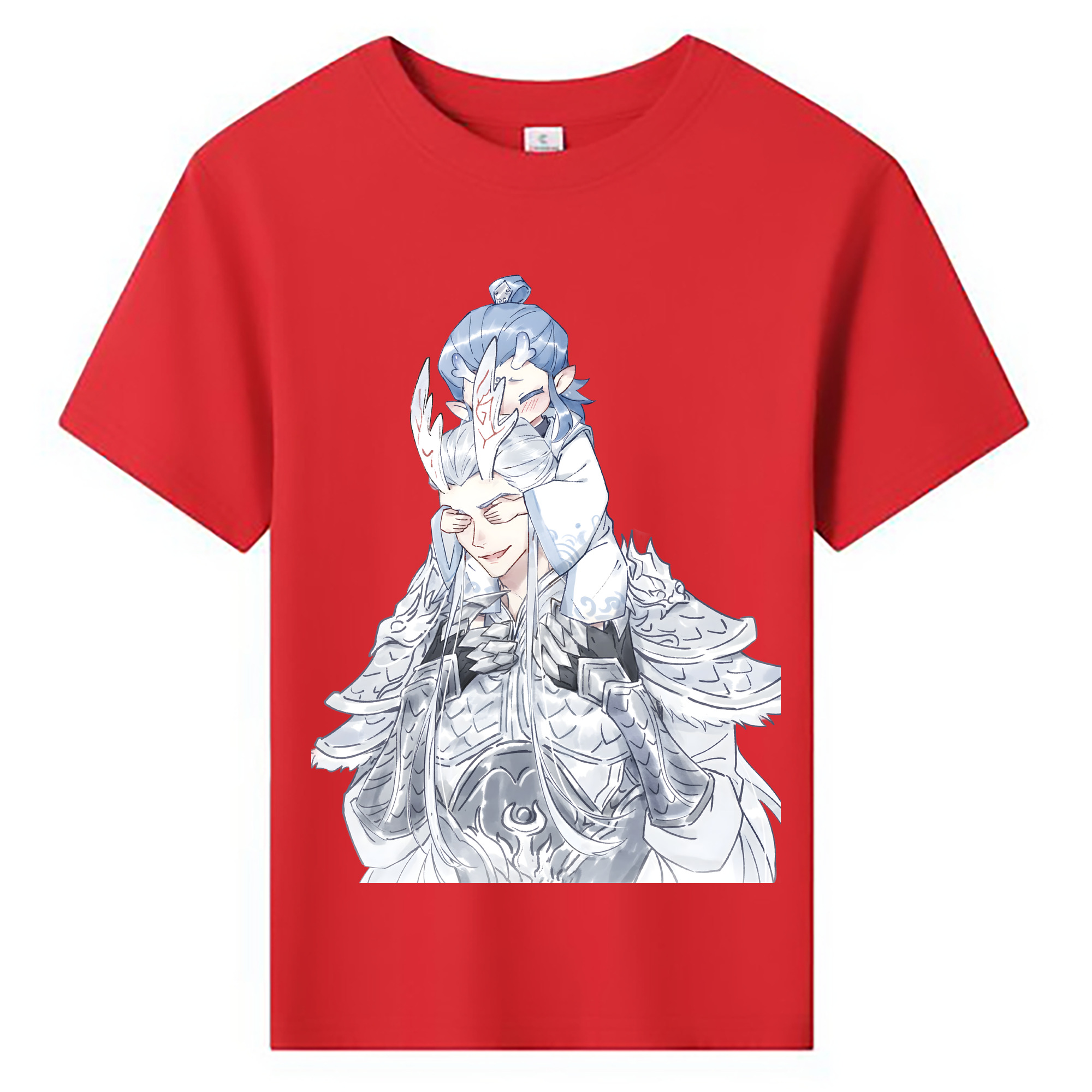 （画像用） Ne Zha 2 ナタ 魔童の大暴れ 綿100％キッズTシャツ（フロントプリント）