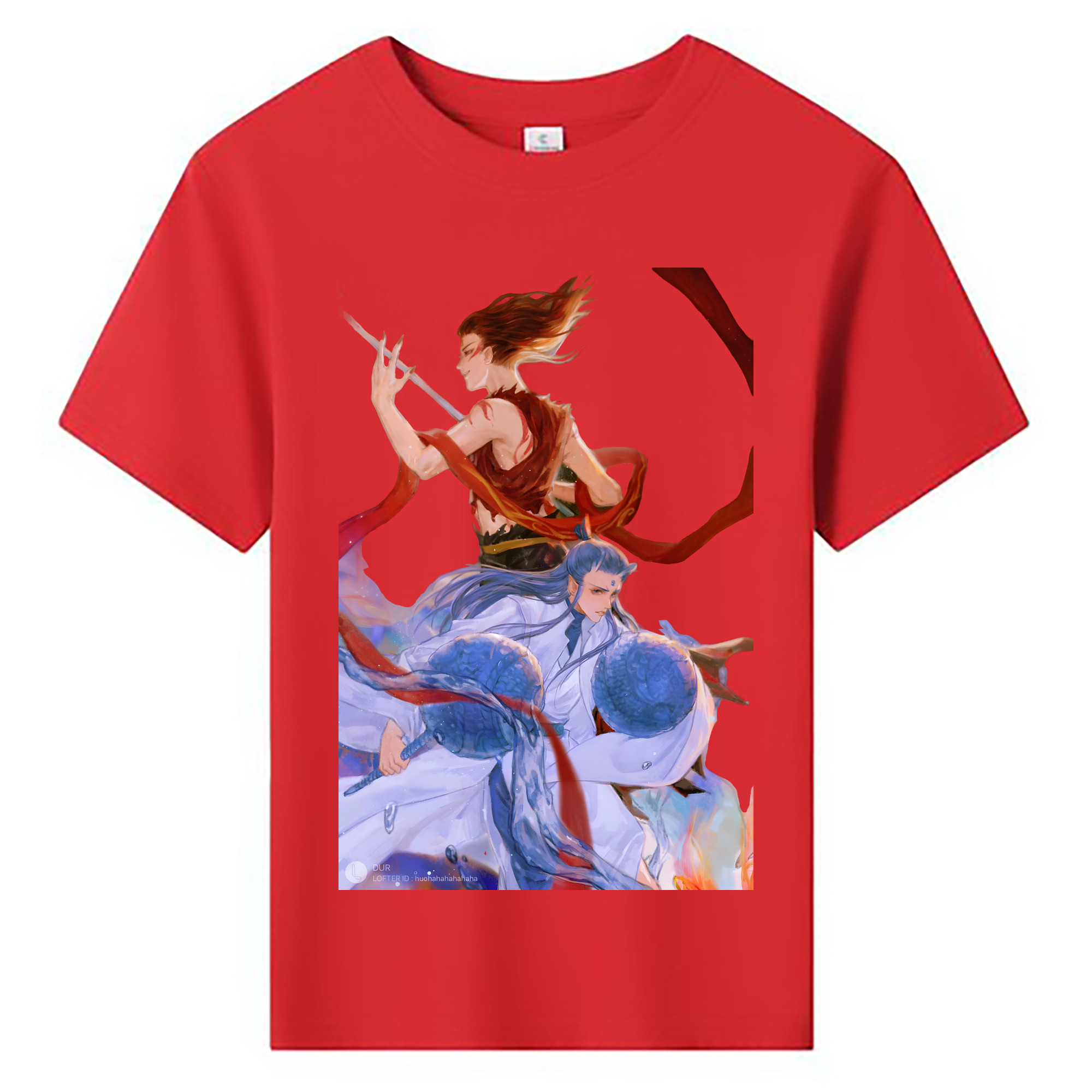 （画像用） Ne Zha 2 ナタ 魔童の大暴れ 綿100％キッズTシャツ（フロントプリント）