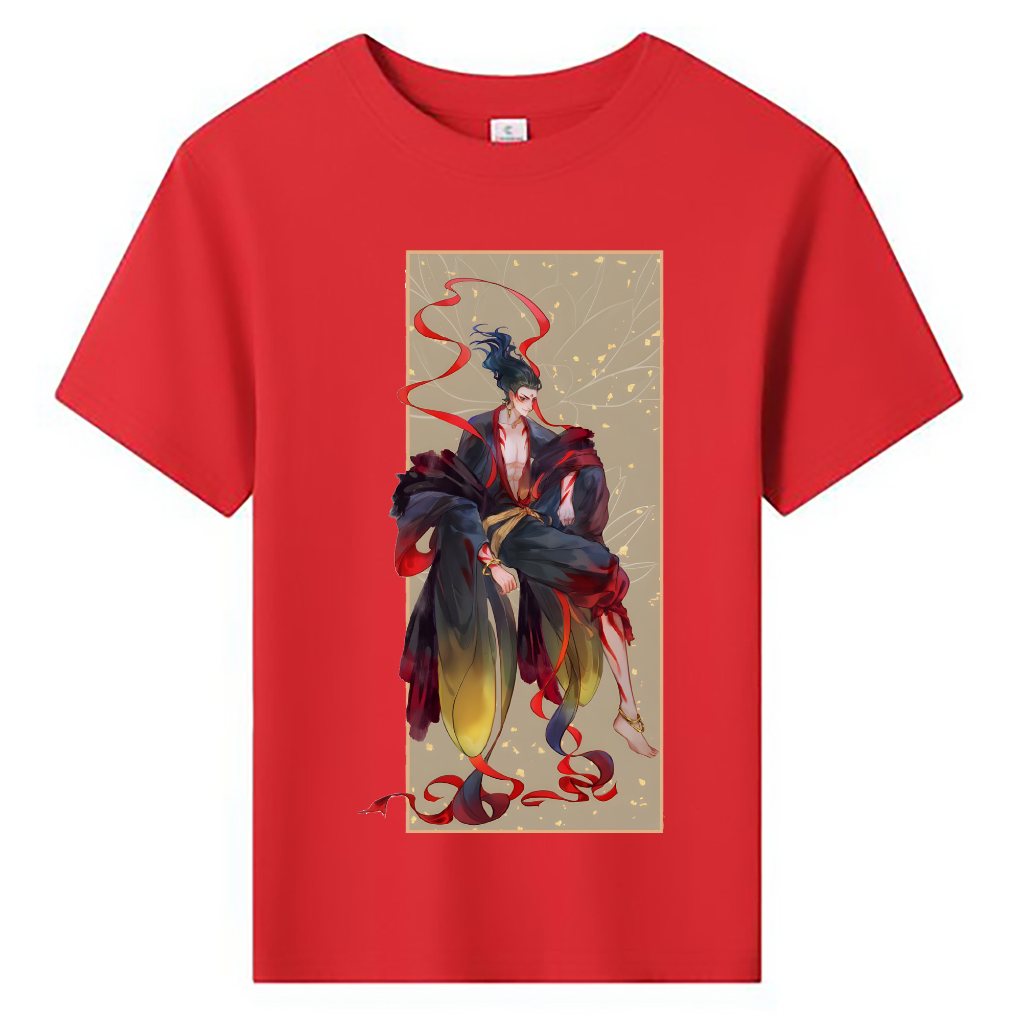 （画像用） Ne Zha 2 ナタ 魔童の大暴れ 綿100％キッズTシャツ（フロントプリント）