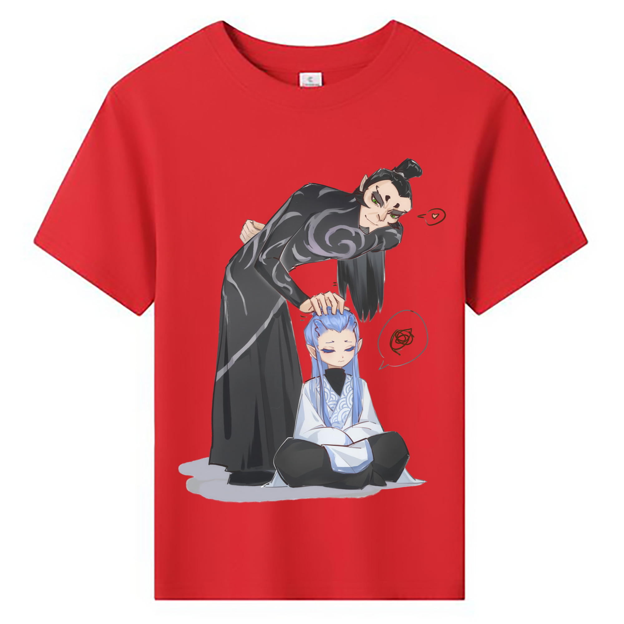 （画像用） Ne Zha 2 ナタ 魔童の大暴れ 綿100％キッズTシャツ（フロントプリント）