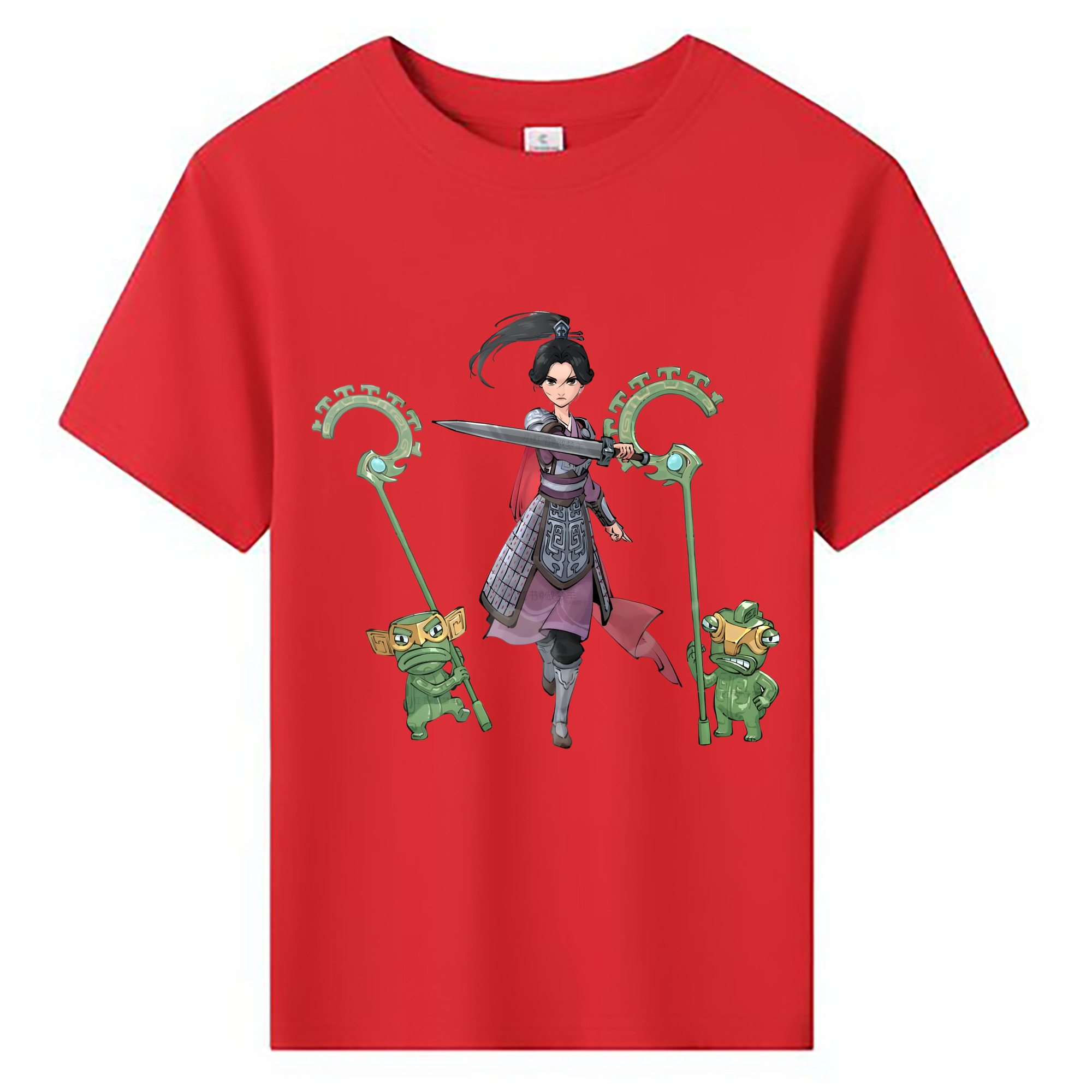 （画像用） Ne Zha 2 ナタ 魔童の大暴れ 綿100％キッズTシャツ（フロントプリント）