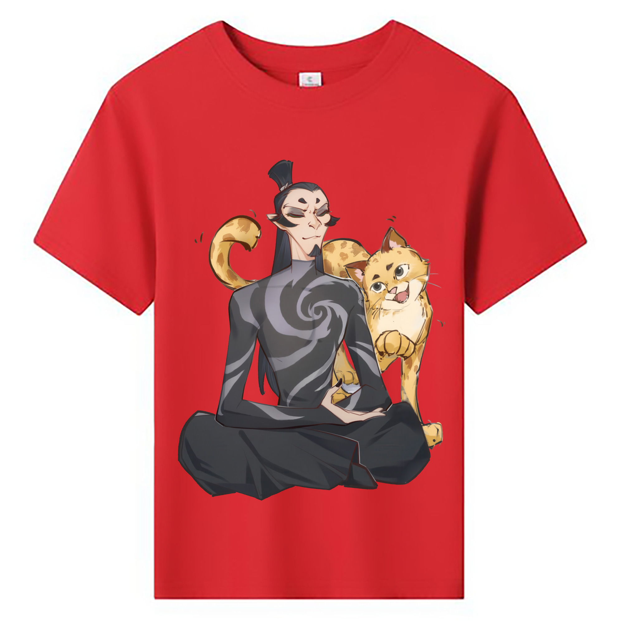 （画像用） Ne Zha 2 ナタ 魔童の大暴れ 綿100％キッズTシャツ（フロントプリント）