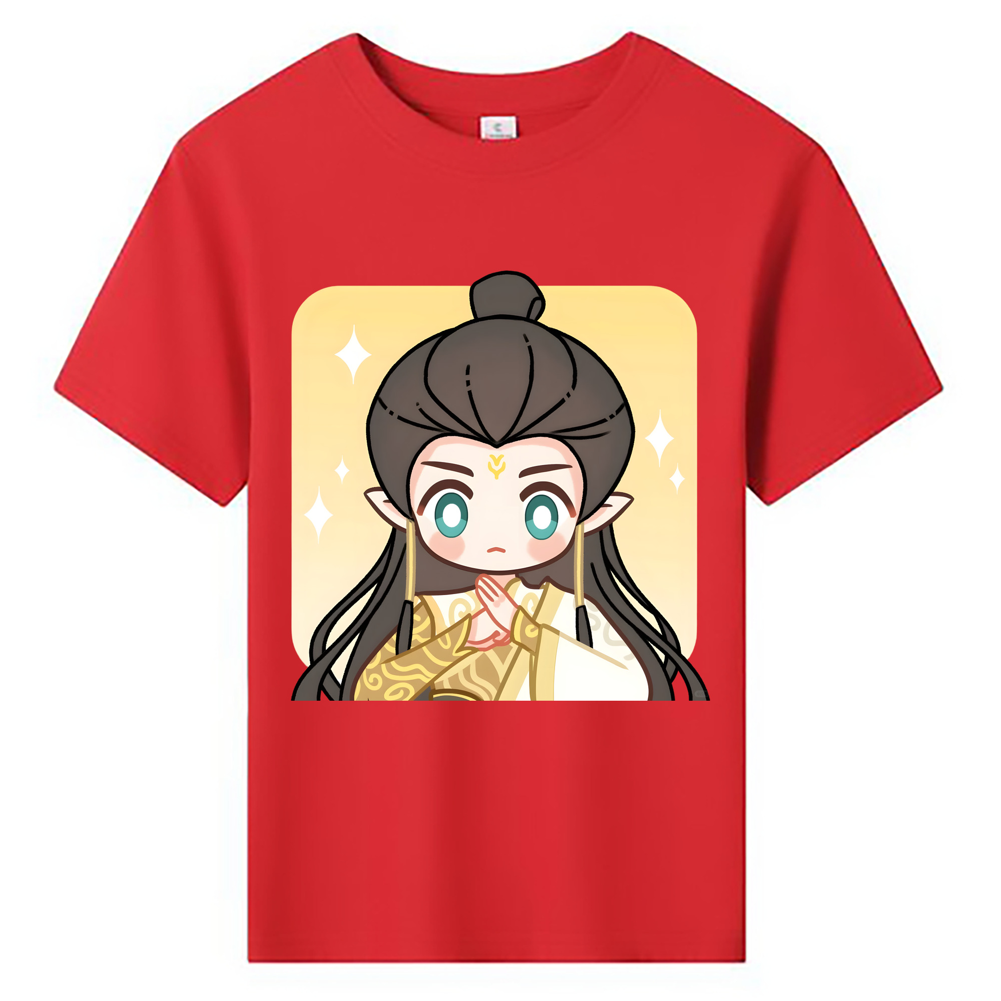 （画像用） Ne Zha 2 ナタ 魔童の大暴れ 綿100％キッズTシャツ（フロントプリント）