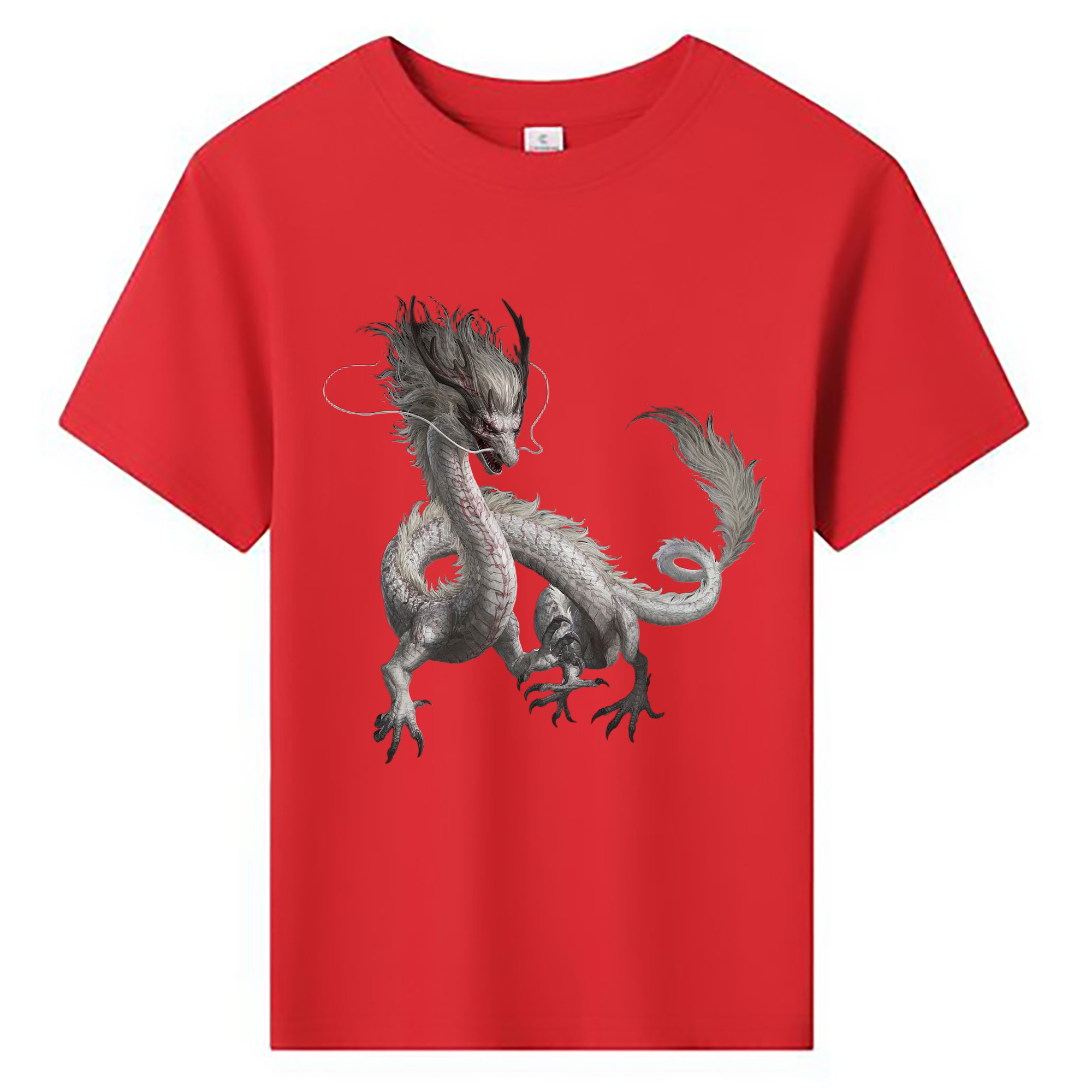（画像用） Ne Zha 2 ナタ 魔童の大暴れ 綿100％キッズTシャツ（フロントプリント）