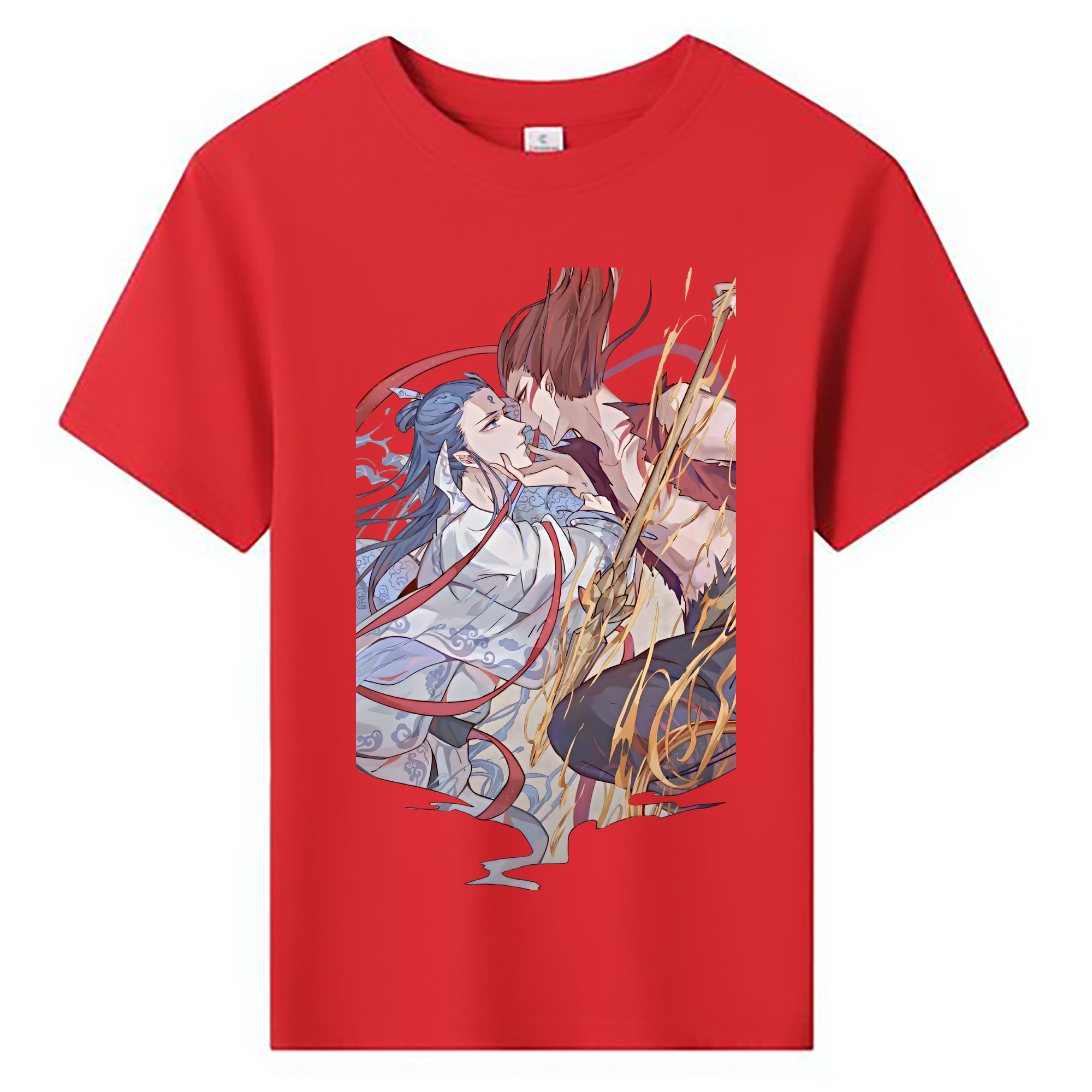 （画像用） Ne Zha 2 ナタ 魔童の大暴れ 綿100％キッズTシャツ（フロントプリント）