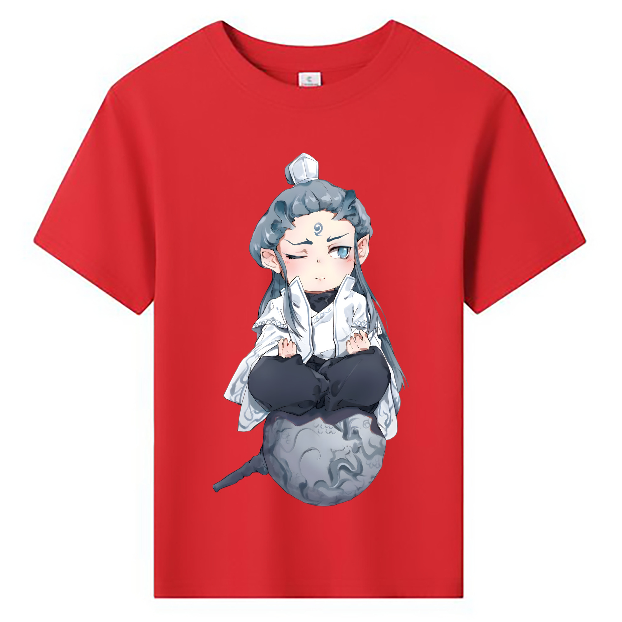 （画像用） Ne Zha 2 ナタ 魔童の大暴れ 綿100％キッズTシャツ（フロントプリント）