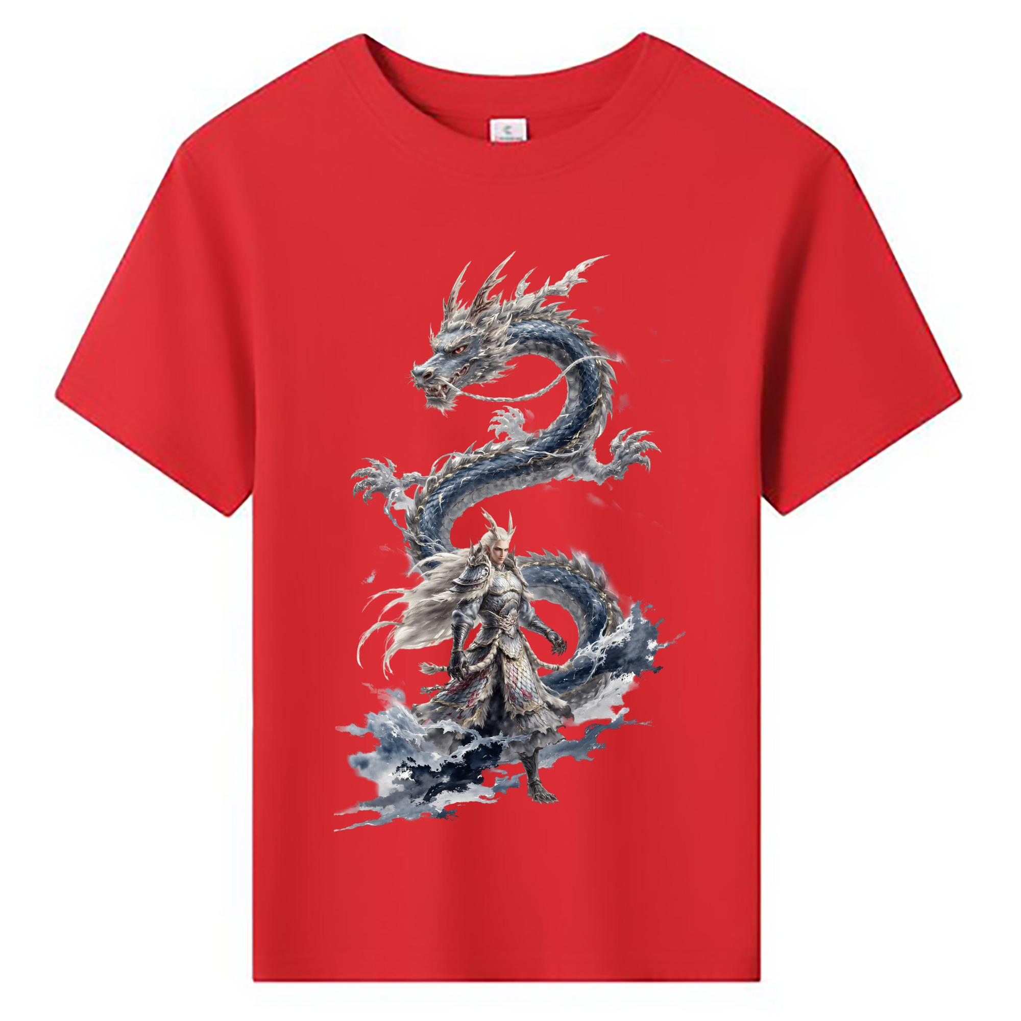 （画像用） Ne Zha 2 ナタ 魔童の大暴れ 綿100％キッズTシャツ（フロントプリント）
