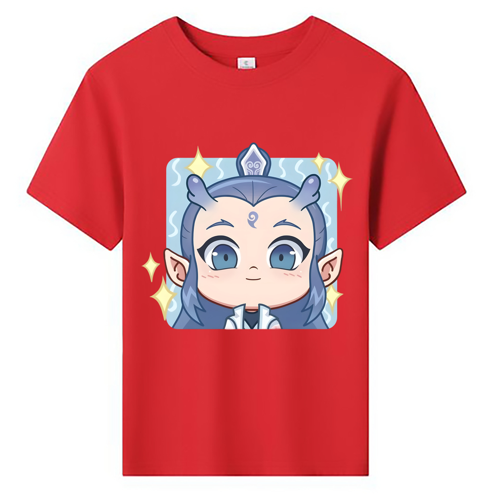 （画像用） Ne Zha 2 ナタ 魔童の大暴れ 綿100％キッズTシャツ（フロントプリント）