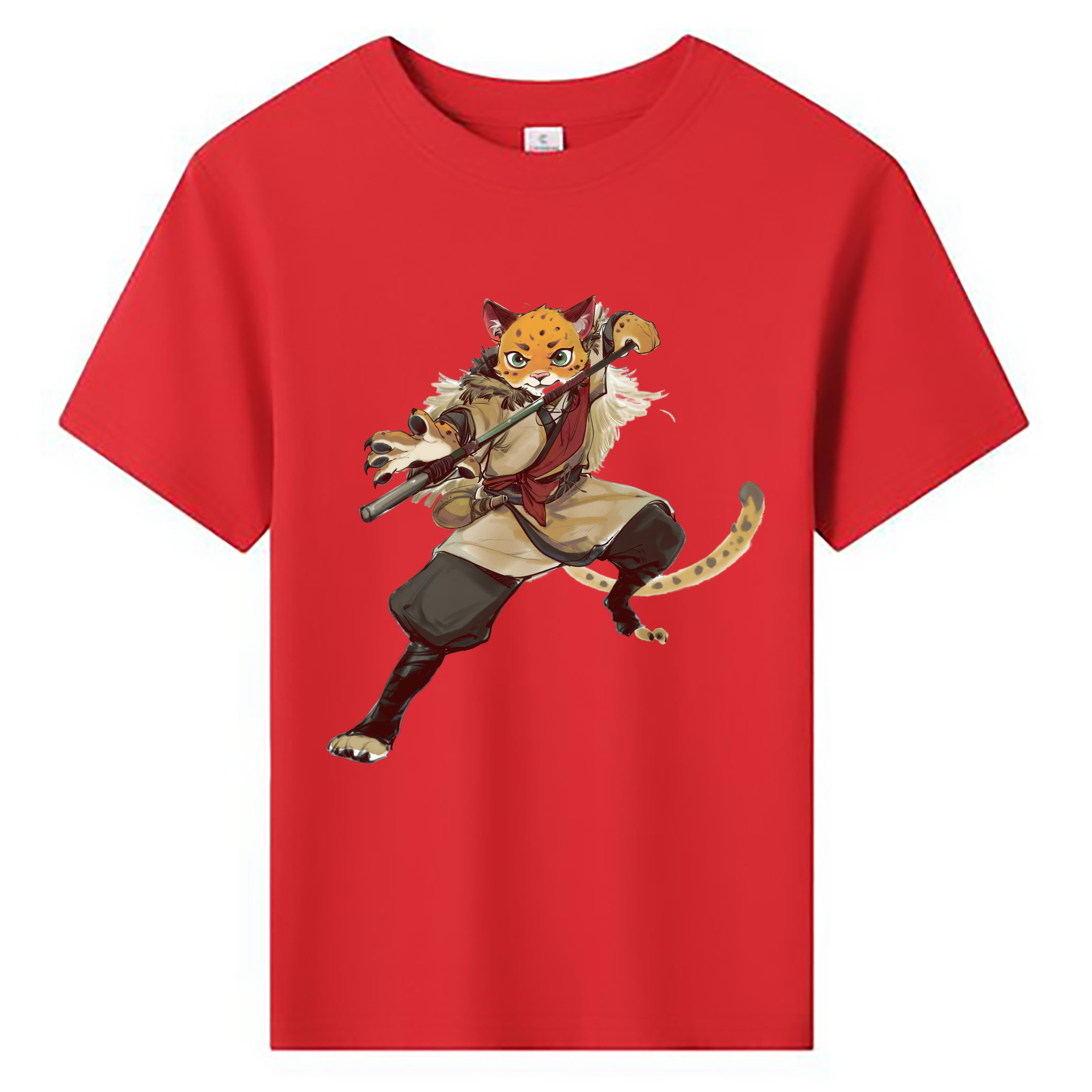 （画像用） Ne Zha 2 ナタ 魔童の大暴れ 綿100％キッズTシャツ（フロントプリント）