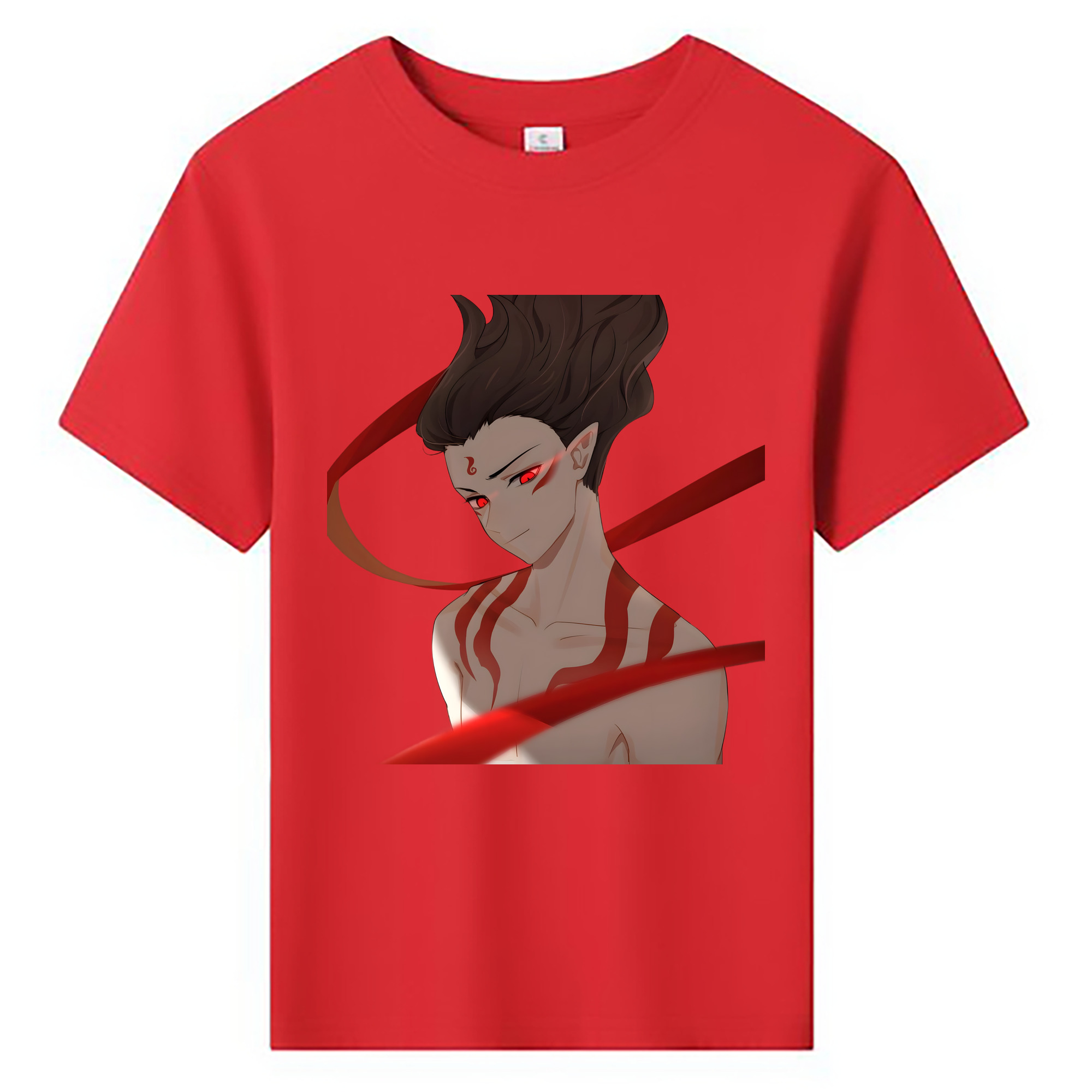 （画像用） Ne Zha 2 ナタ 魔童の大暴れ 綿100％キッズTシャツ（フロントプリント）