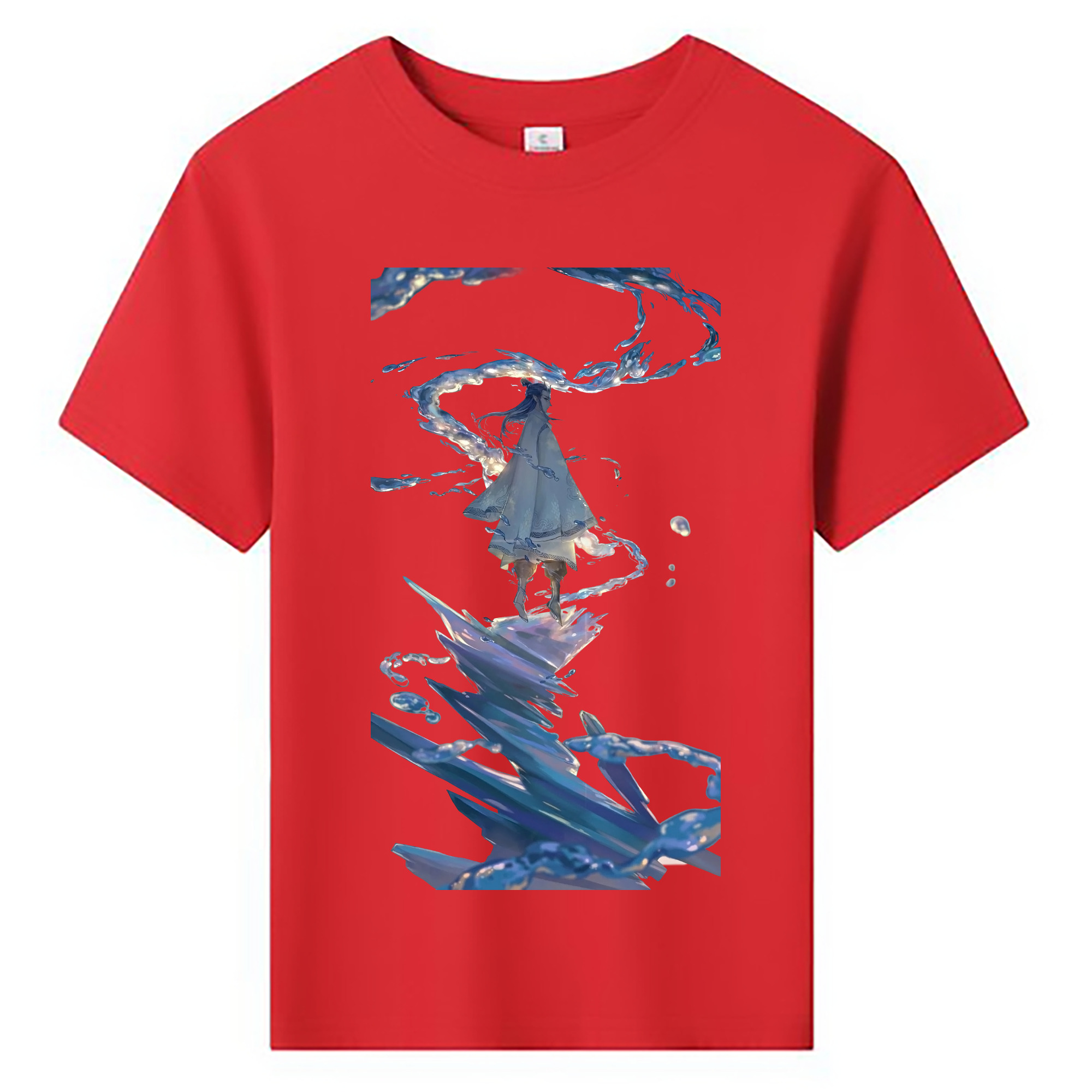 （画像用） Ne Zha 2 ナタ 魔童の大暴れ 綿100％キッズTシャツ（フロントプリント）