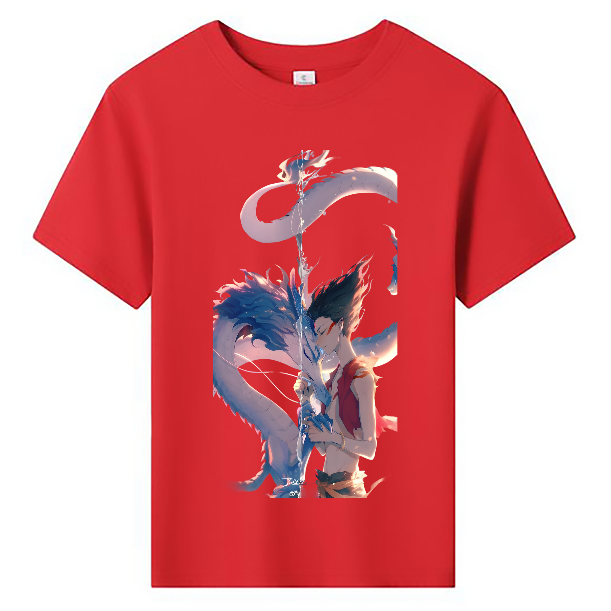 （画像用） Ne Zha 2 ナタ 魔童の大暴れ 綿100％キッズTシャツ（フロントプリント）