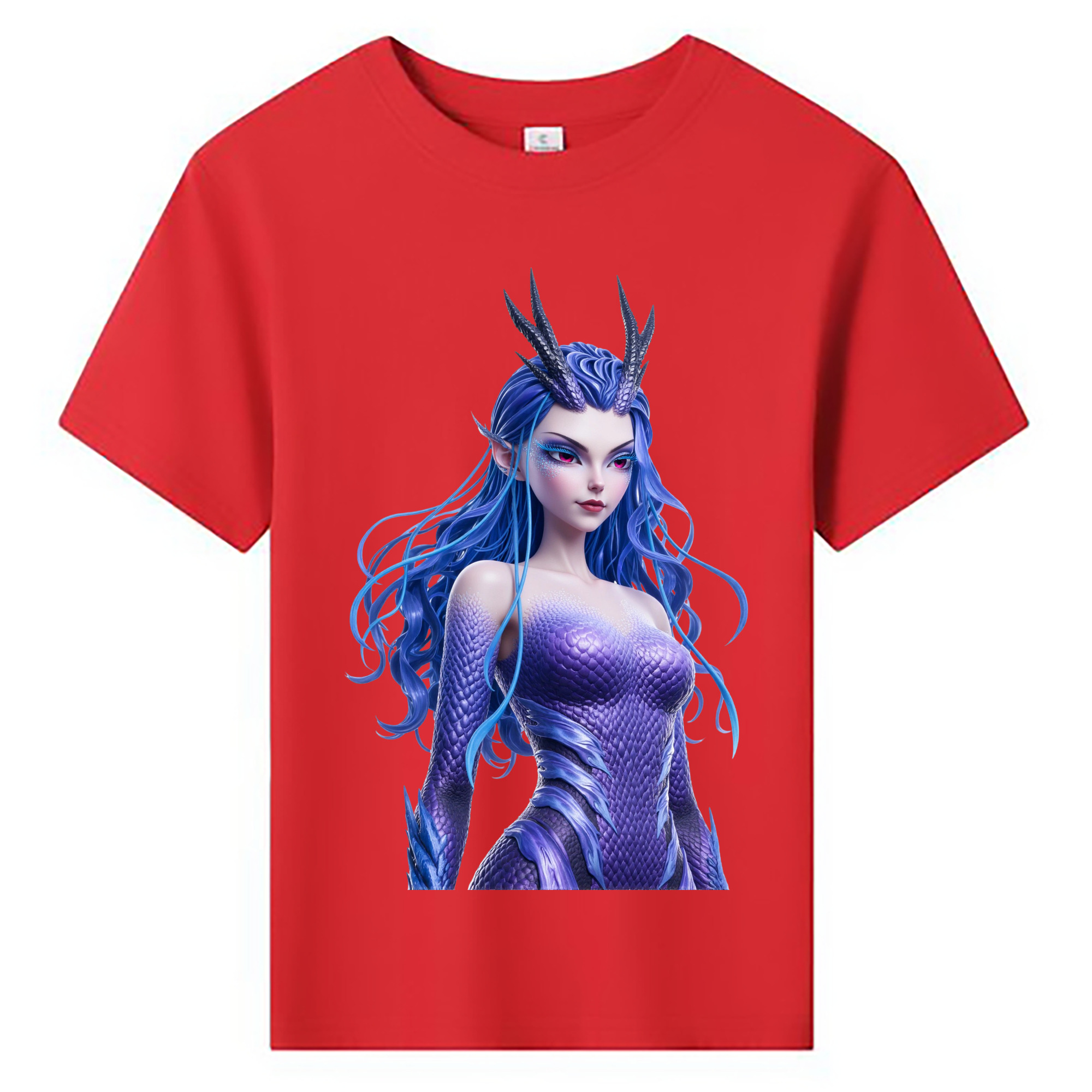 （画像用） Ne Zha 2 ナタ 魔童の大暴れ 綿100％キッズTシャツ（フロントプリント）