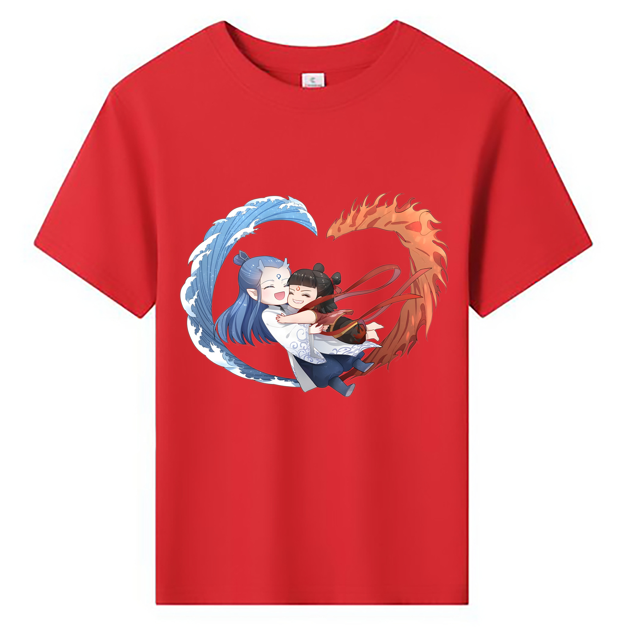 （画像用） Ne Zha 2 ナタ 魔童の大暴れ 綿100％キッズTシャツ（フロントプリント）