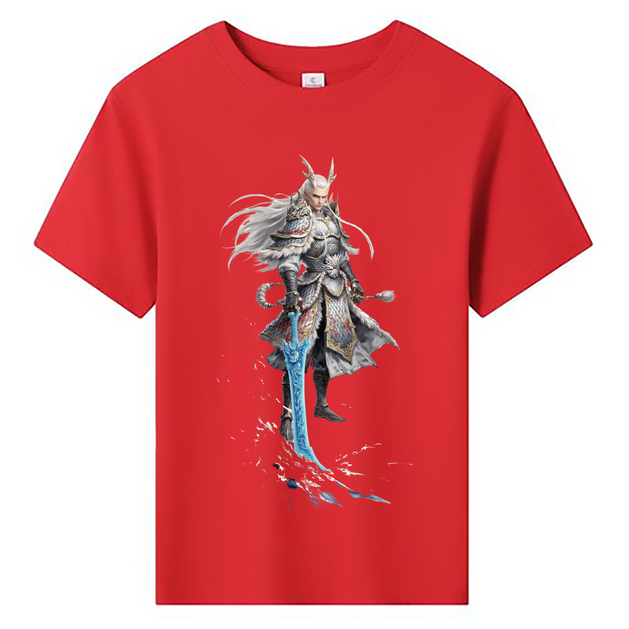 （画像用） Ne Zha 2 ナタ 魔童の大暴れ 綿100％キッズTシャツ（フロントプリント）