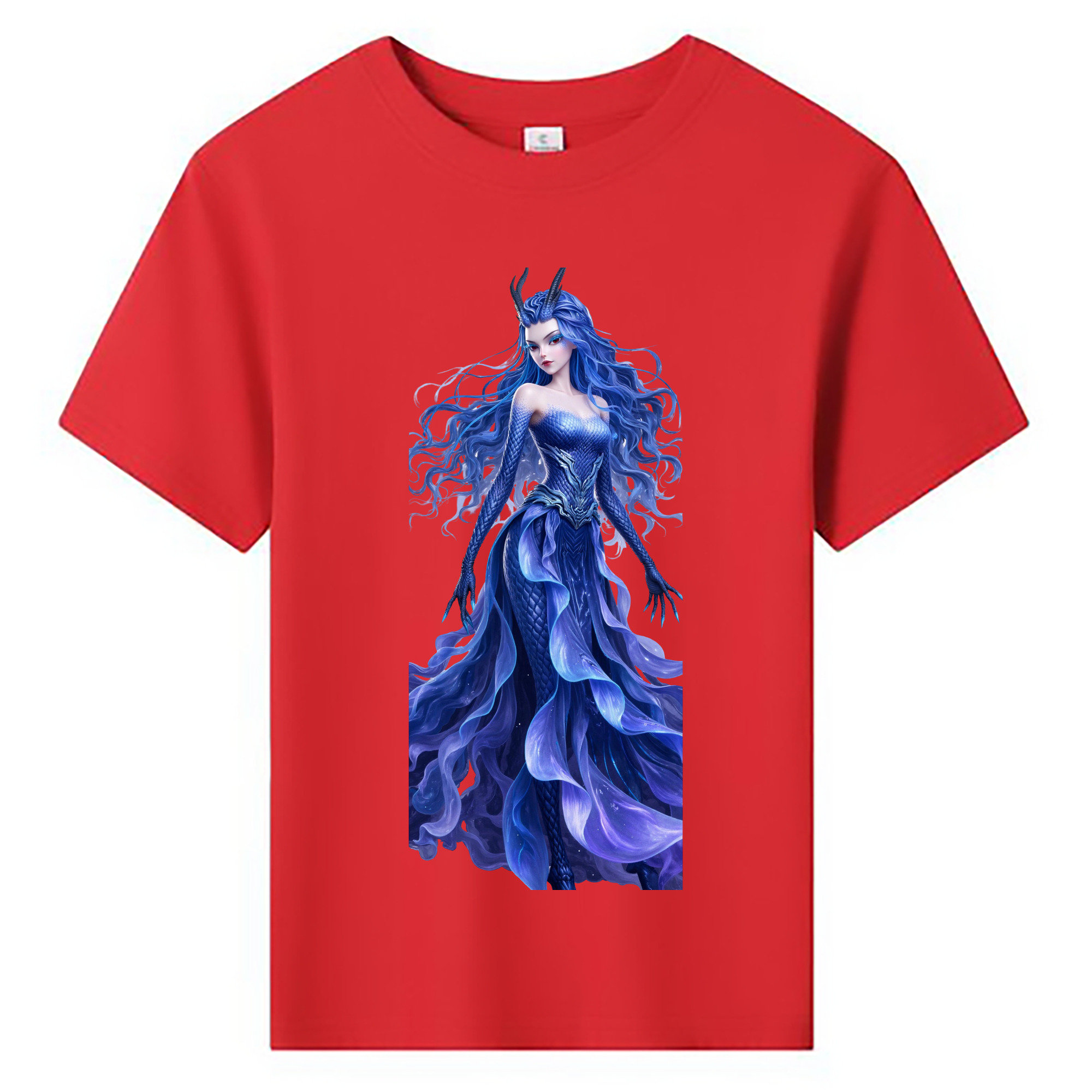 （画像用） Ne Zha 2 ナタ 魔童の大暴れ 綿100％キッズTシャツ（フロントプリント）