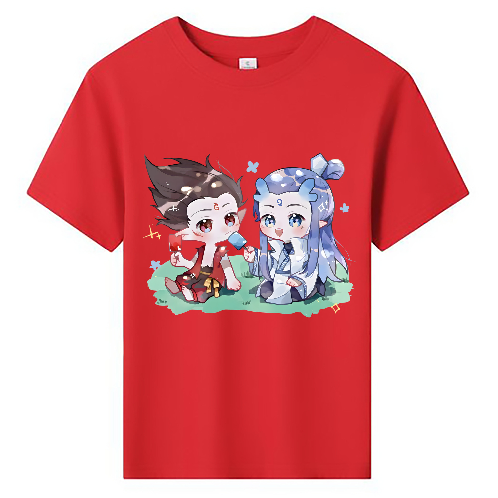 （画像用） Ne Zha 2 ナタ 魔童の大暴れ 綿100％キッズTシャツ（フロントプリント）