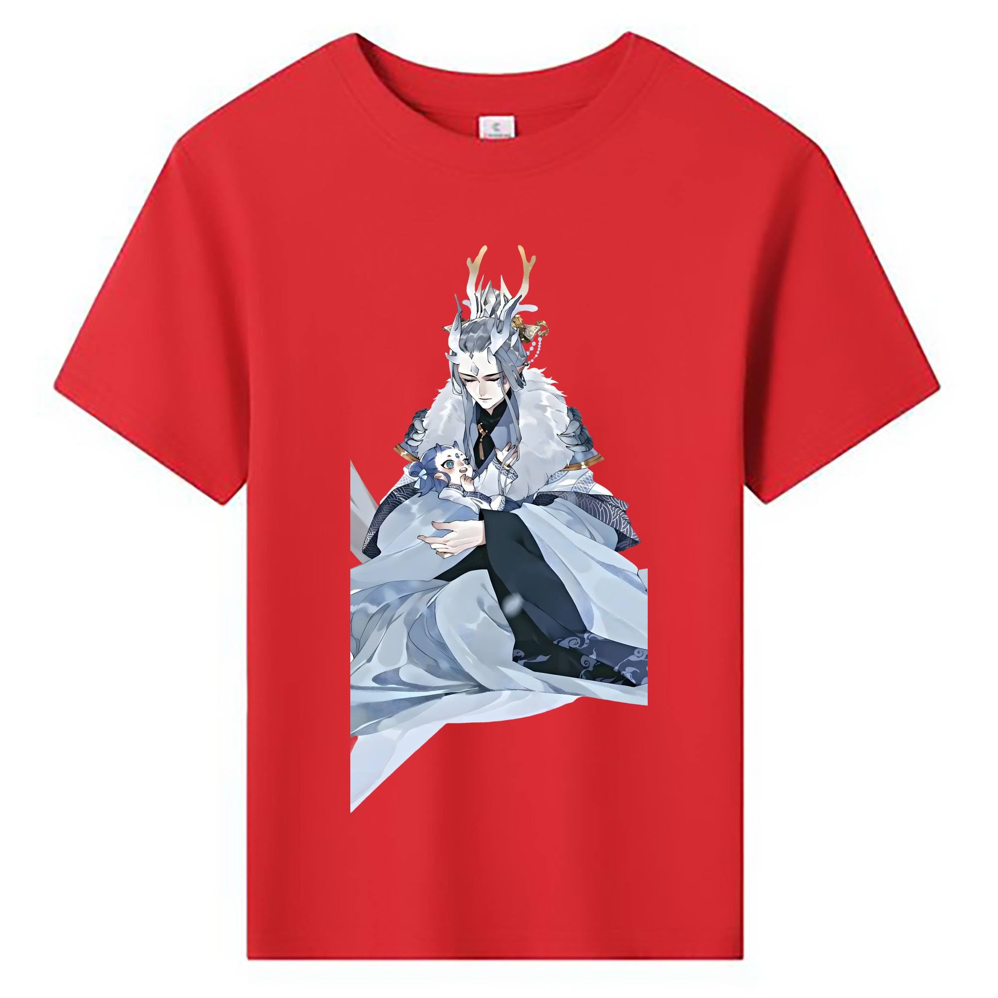 （画像用） Ne Zha 2 ナタ 魔童の大暴れ 綿100％キッズTシャツ（フロントプリント）