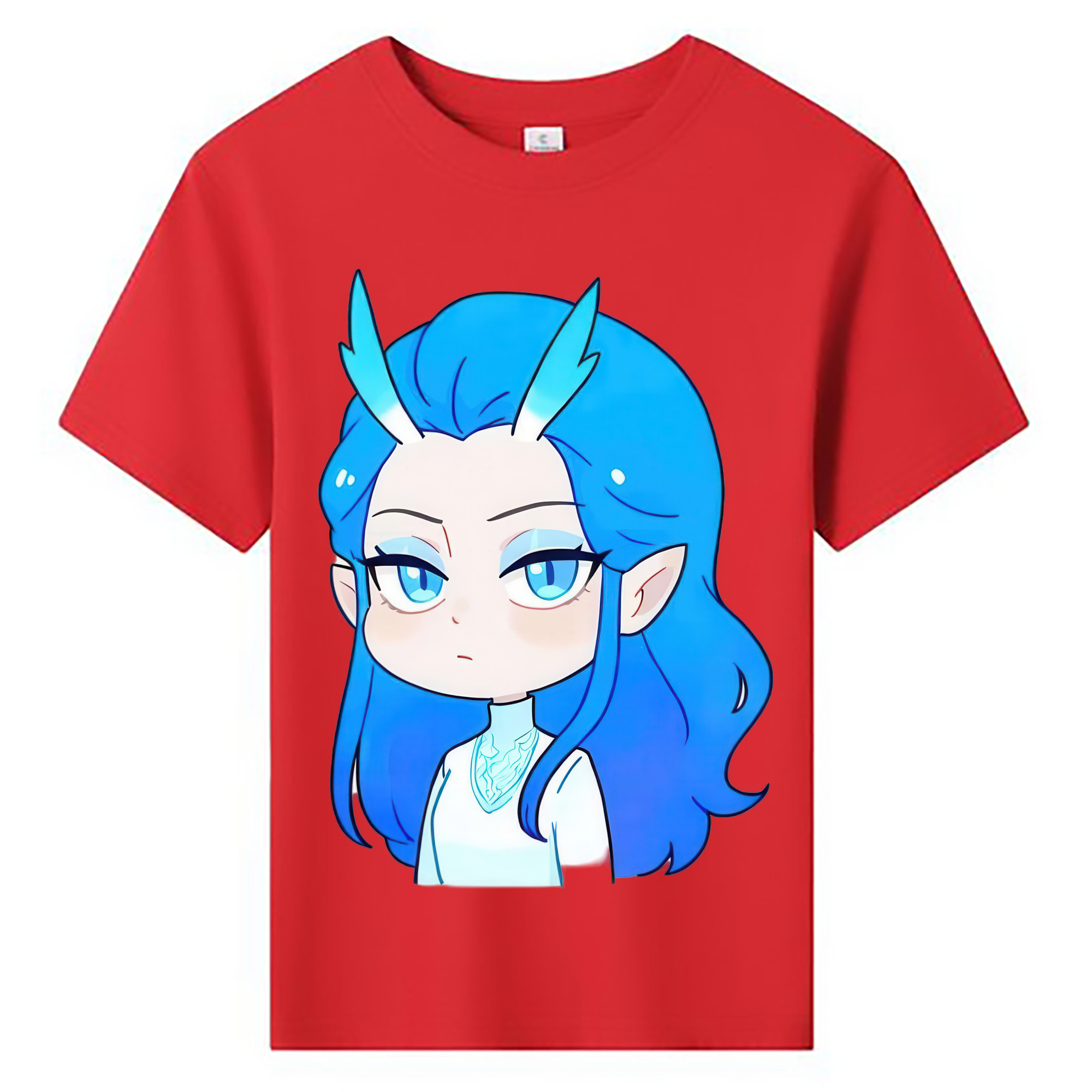 （画像用） Ne Zha 2 ナタ 魔童の大暴れ 綿100％キッズTシャツ（フロントプリント）