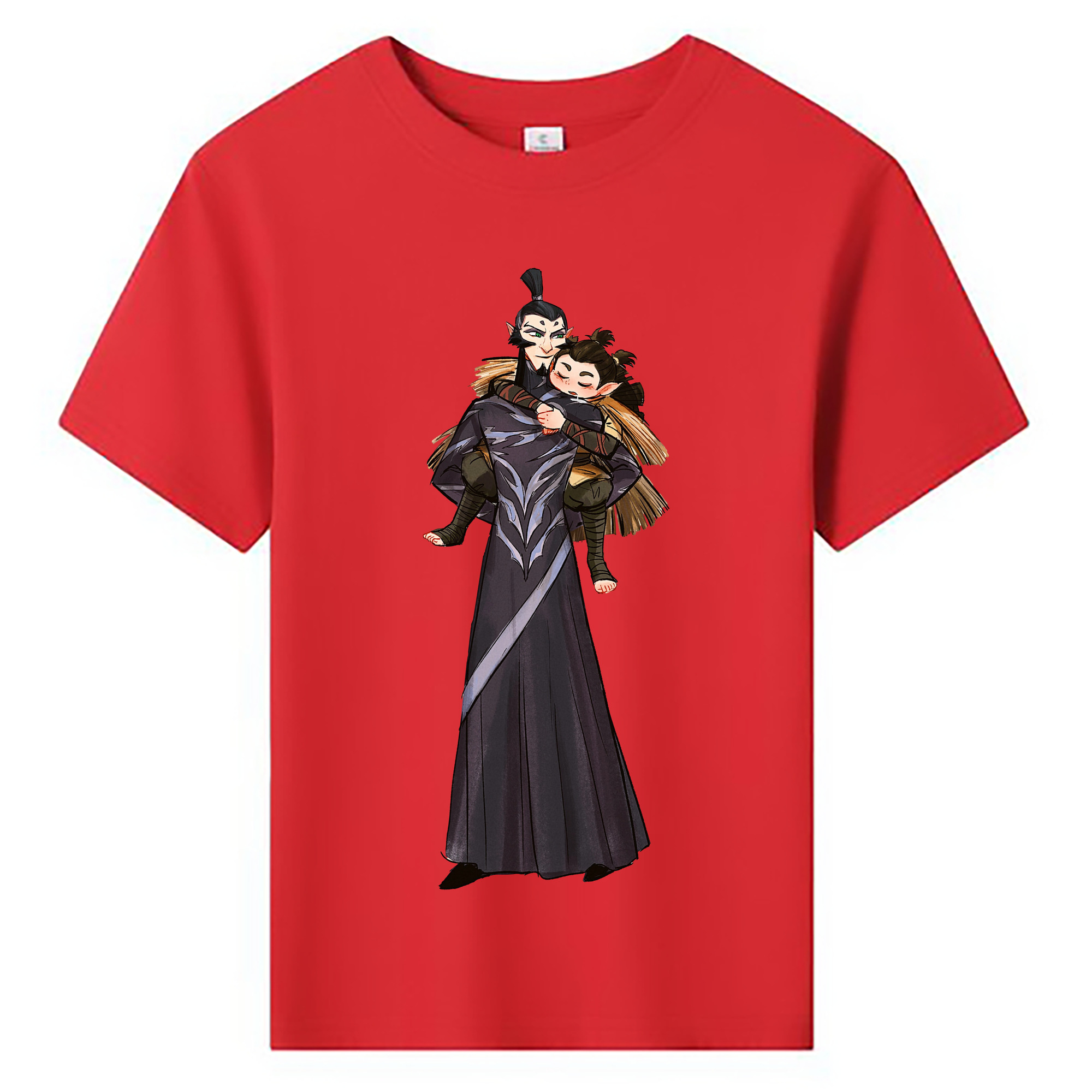 （画像用） Ne Zha 2 ナタ 魔童の大暴れ 綿100％キッズTシャツ（フロントプリント）