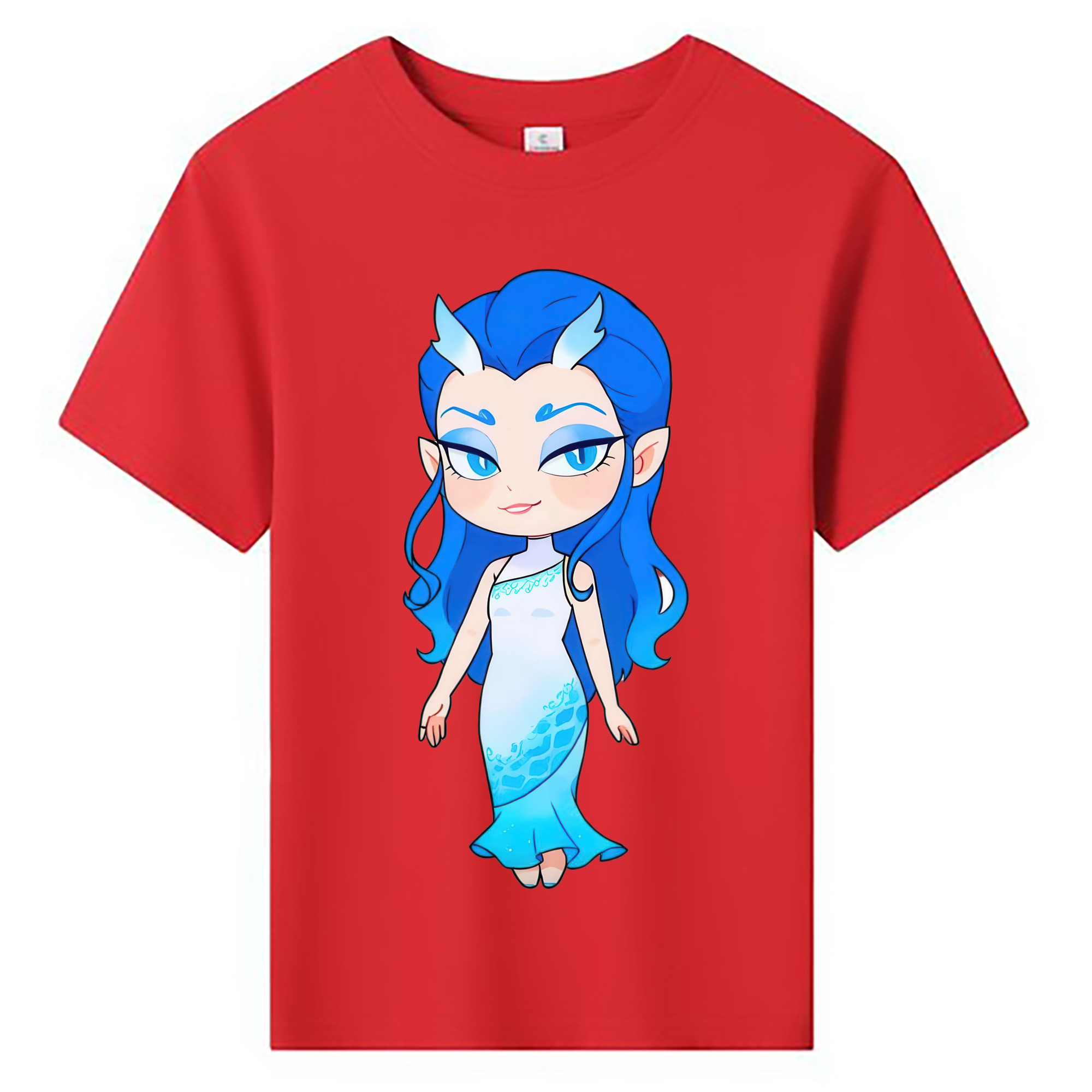 （画像用） Ne Zha 2 ナタ 魔童の大暴れ 綿100％キッズTシャツ（フロントプリント）