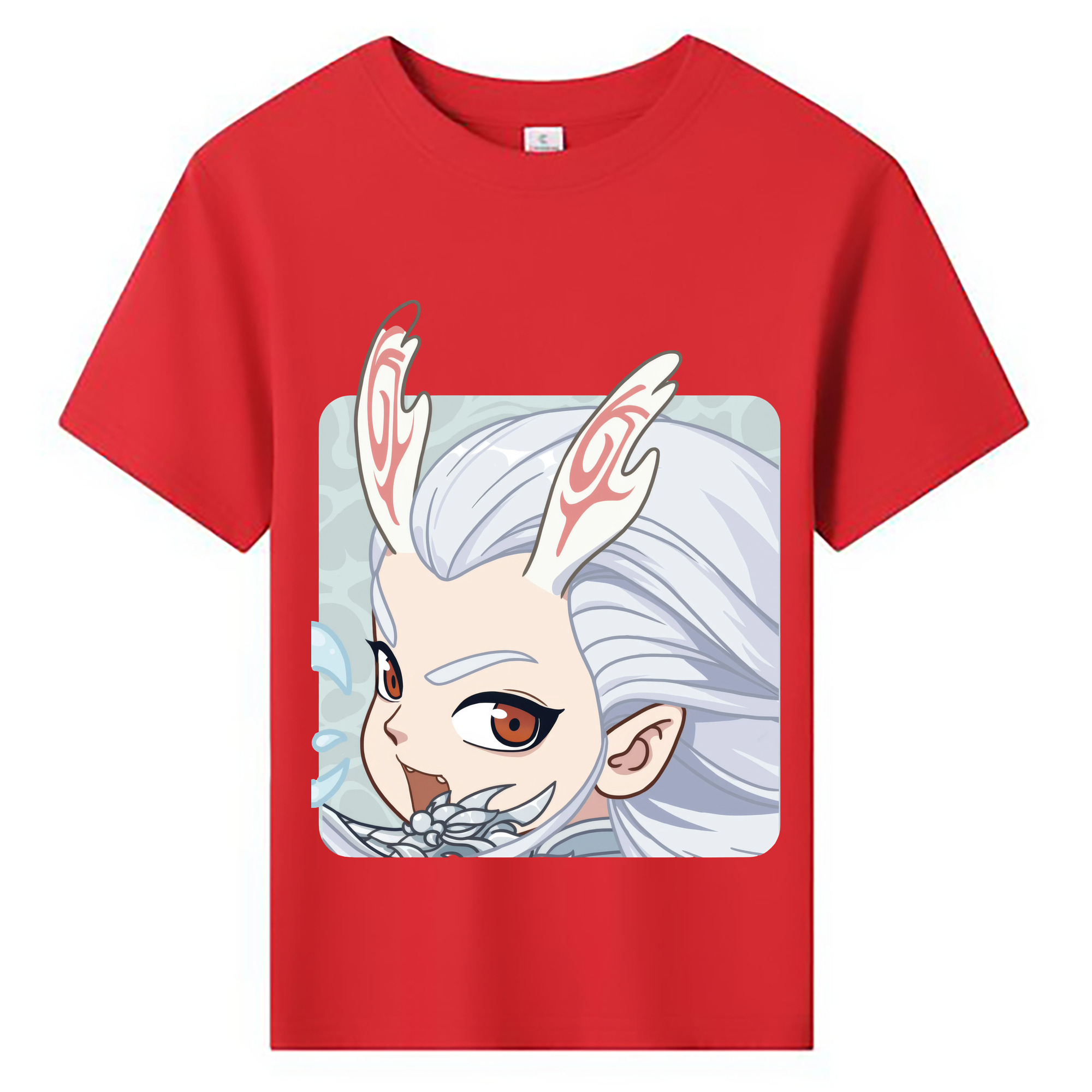 （画像用） Ne Zha 2 ナタ 魔童の大暴れ 綿100％キッズTシャツ（フロントプリント）